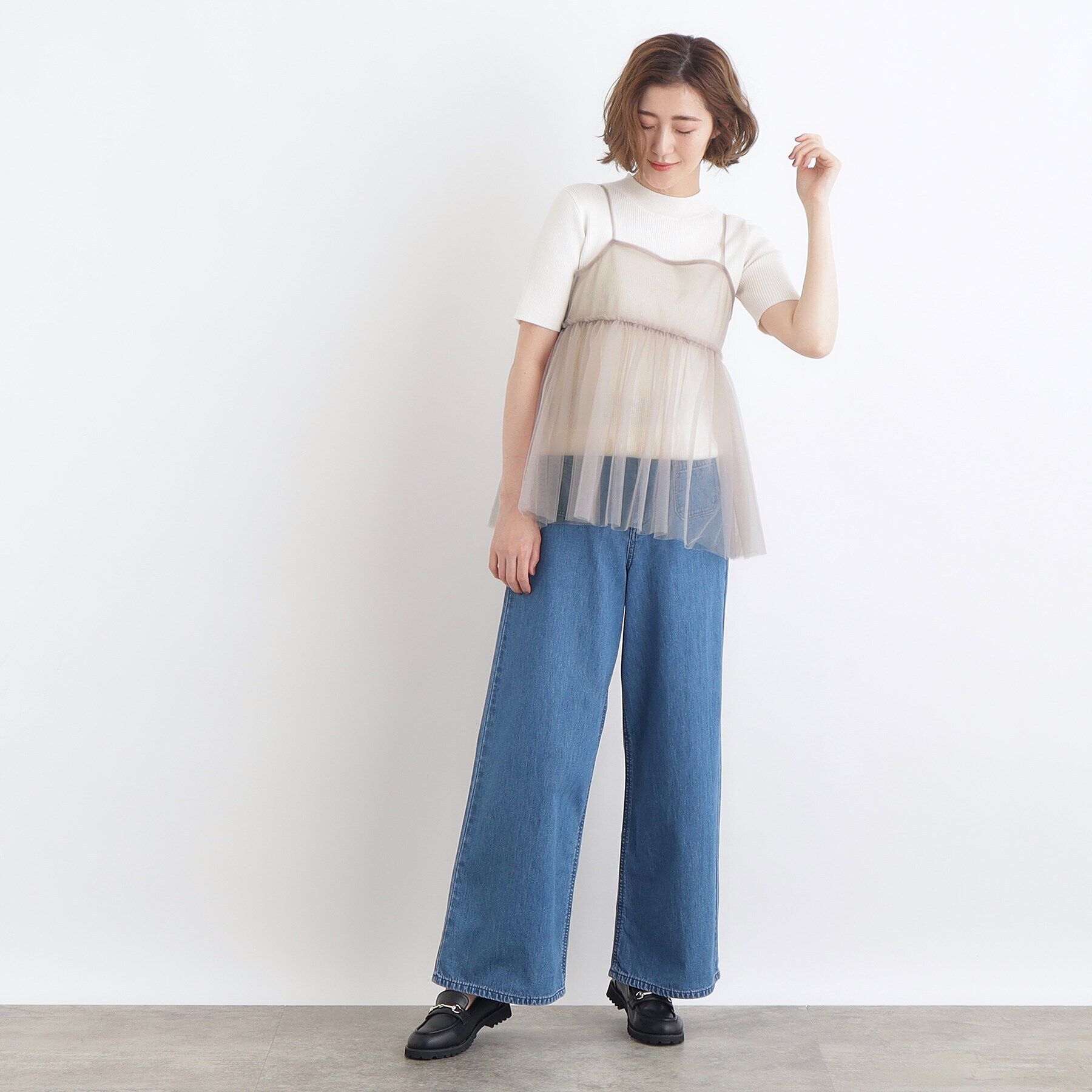 grove「チュールキャミ&times;リブニットセット」|その他|