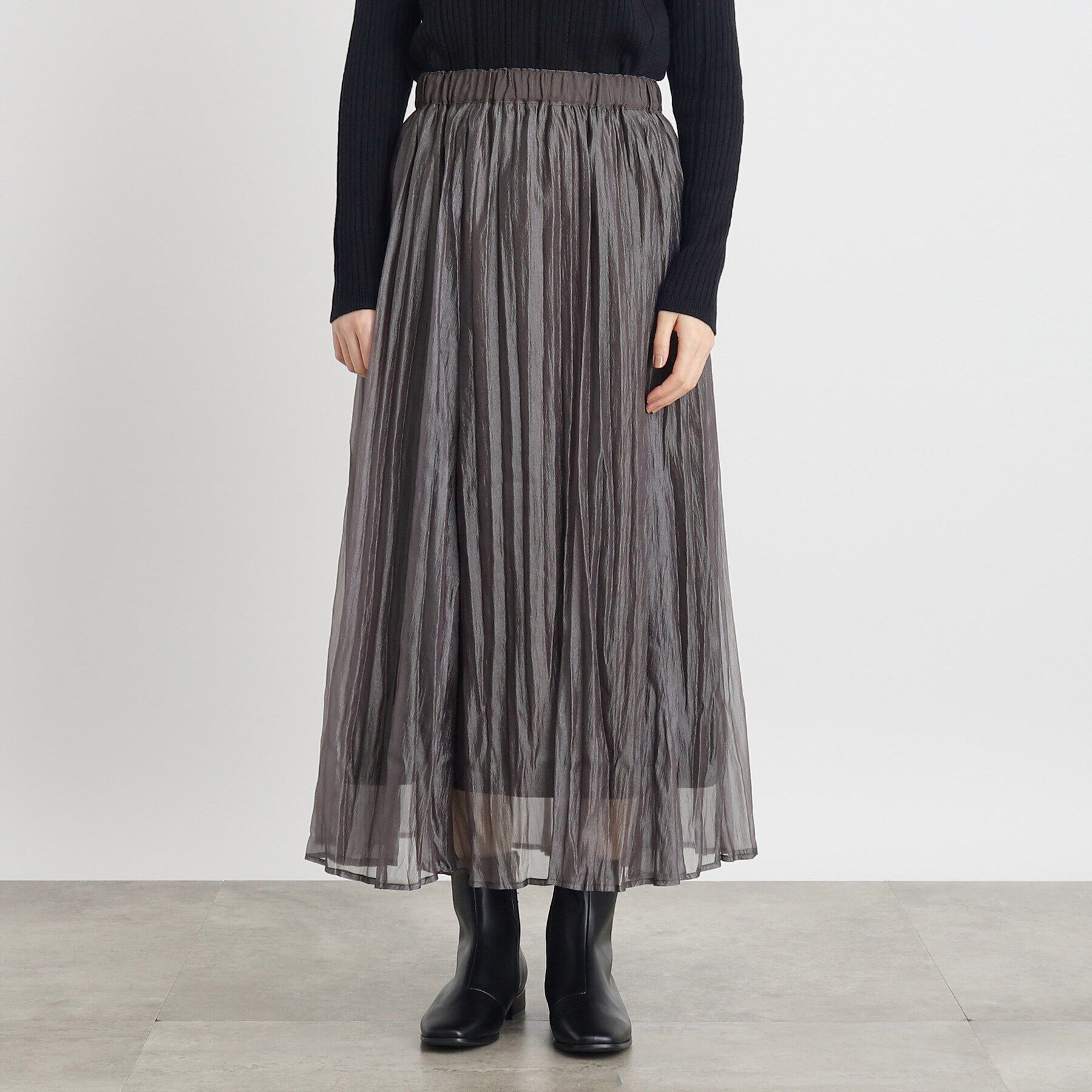 grove「オーガンジープリーツスカート」|スカート|
