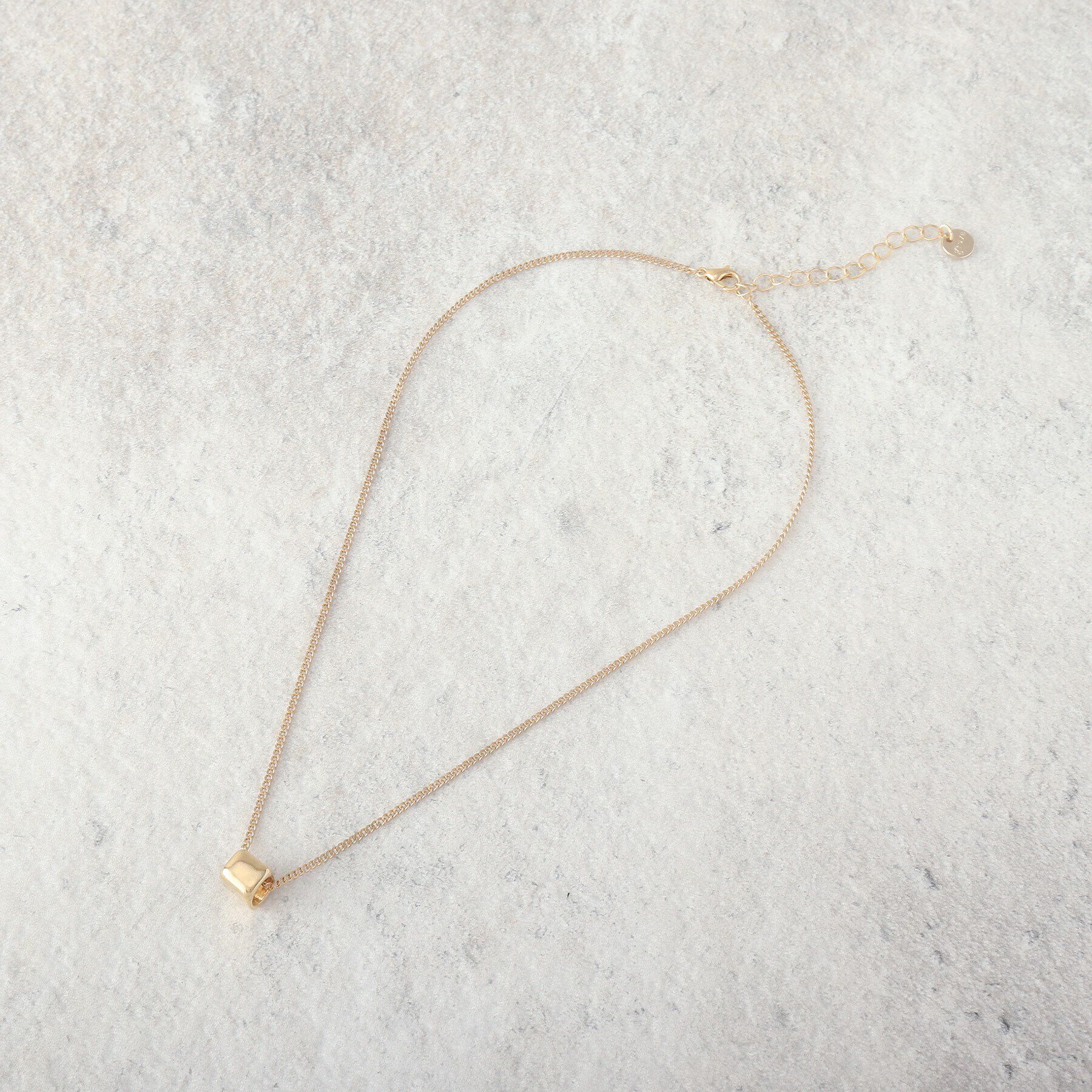 grove「スクエアボックスメタルショートネックレス」|ネックレス|