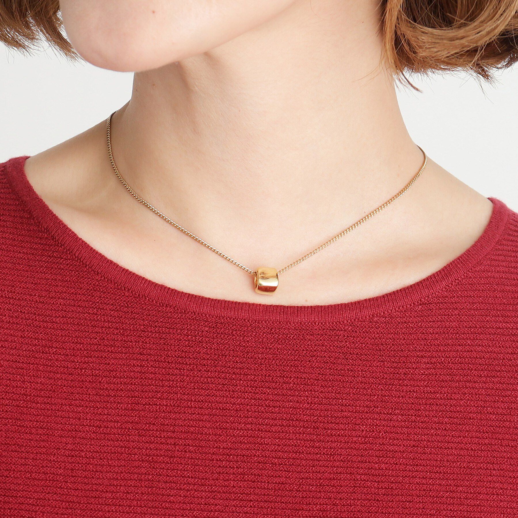 grove「スクエアボックスメタルショートネックレス」|ネックレス|