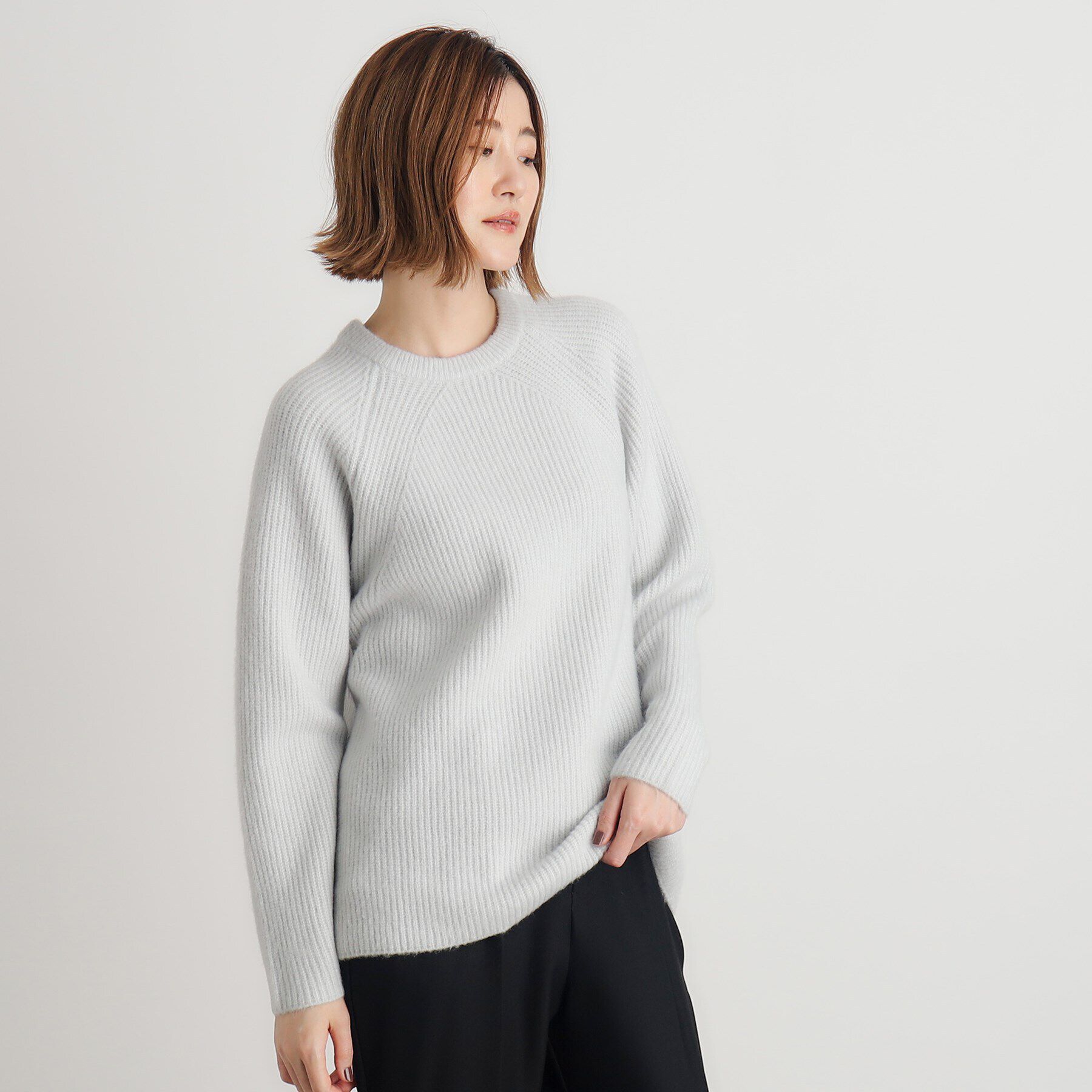 grove「クルーネック畔プルオーバー【洗える】」|ニット・セーター|