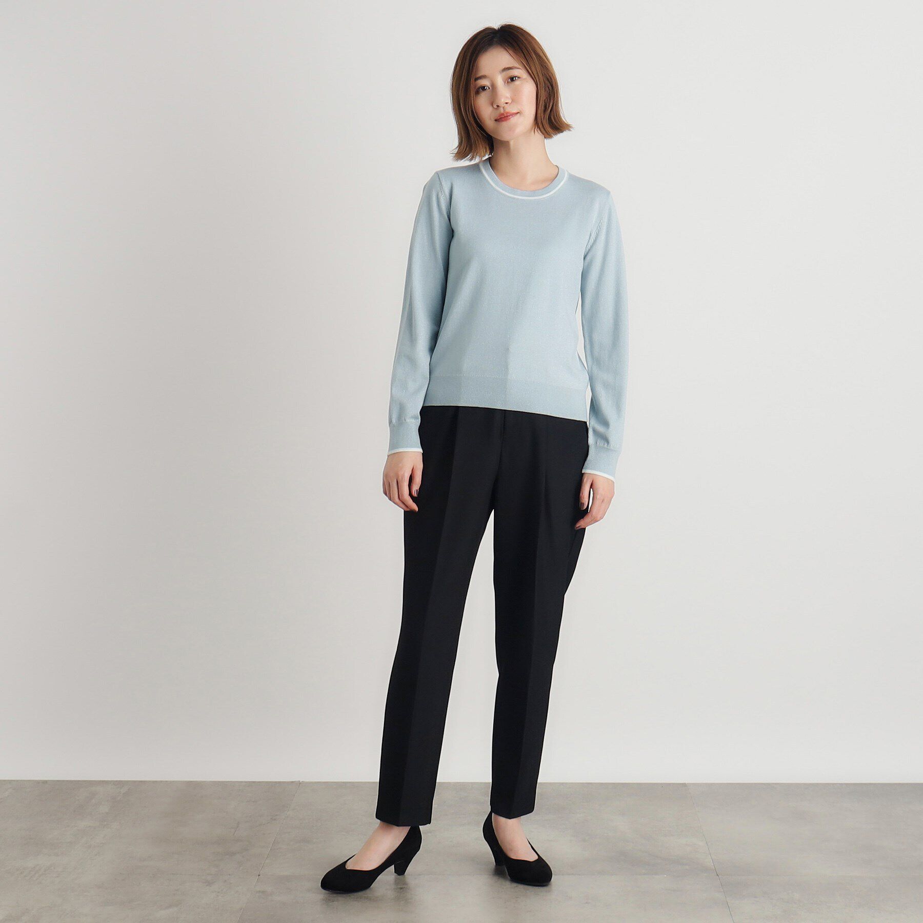 grove「ウール混ラメアンサンブル対応プルオーバー」|ニット・セーター|