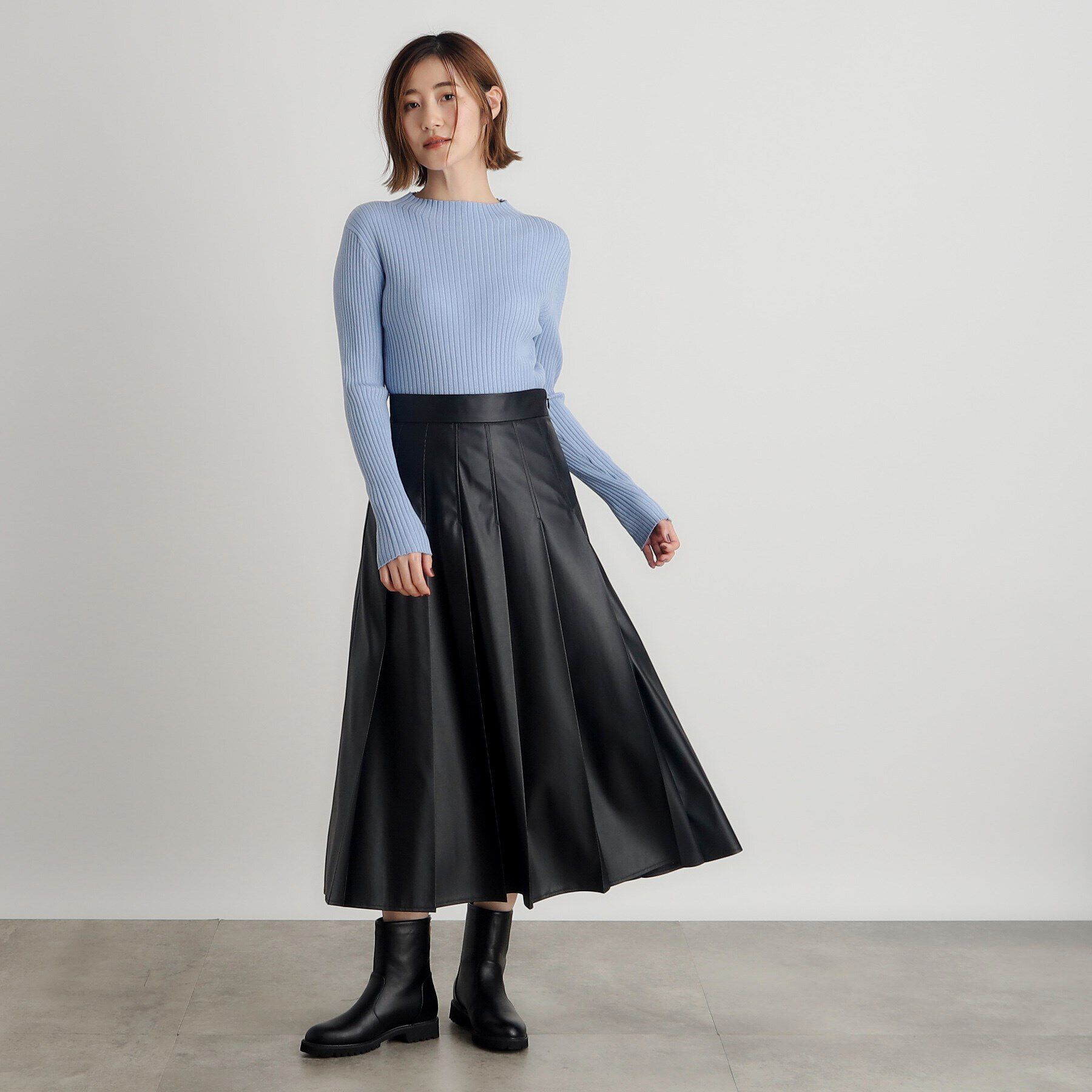 grove「バック釦ラメリブニットプルオーバー」|ニット・セーター|