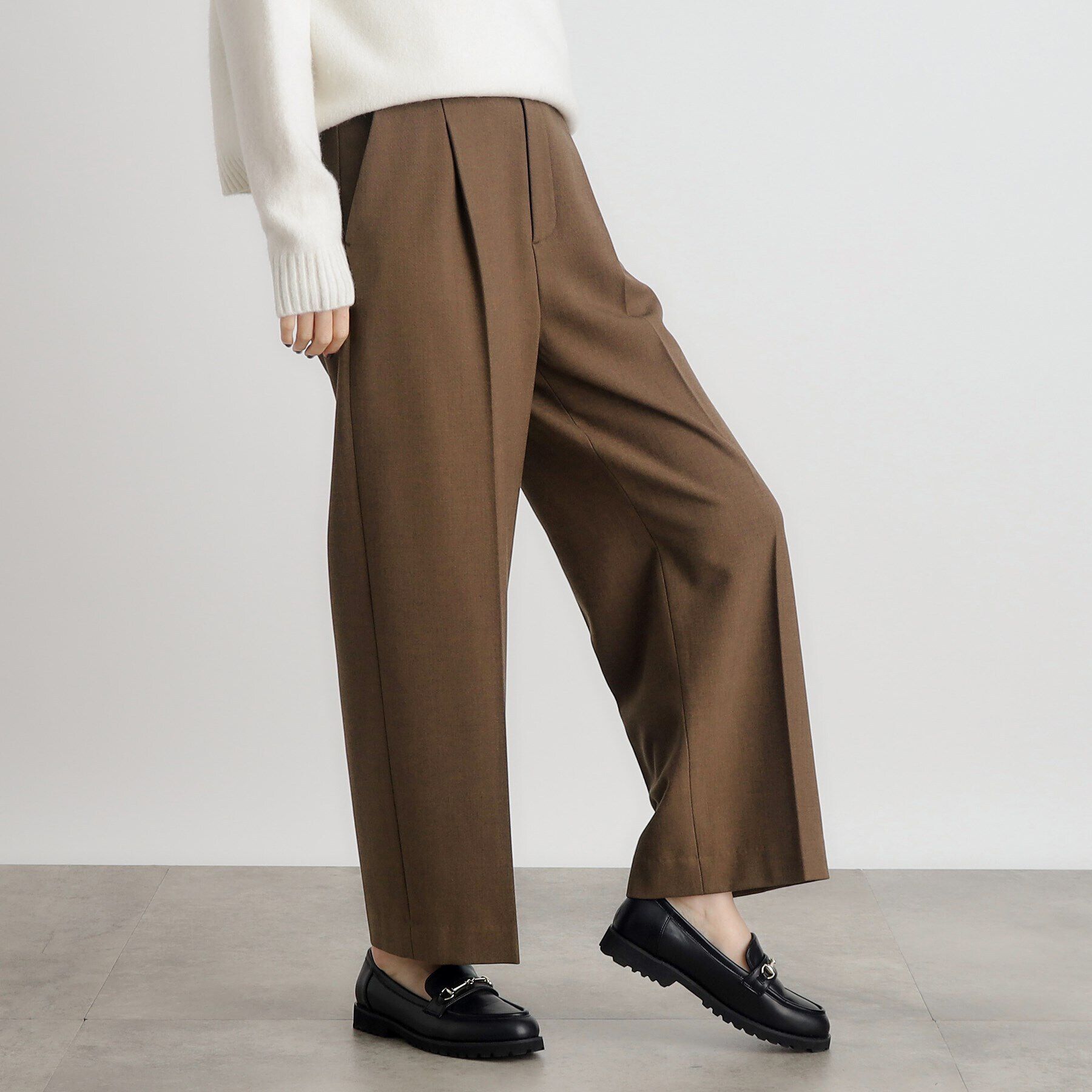 grove「シャークスキン裏起毛スラックスパンツ」|その他|