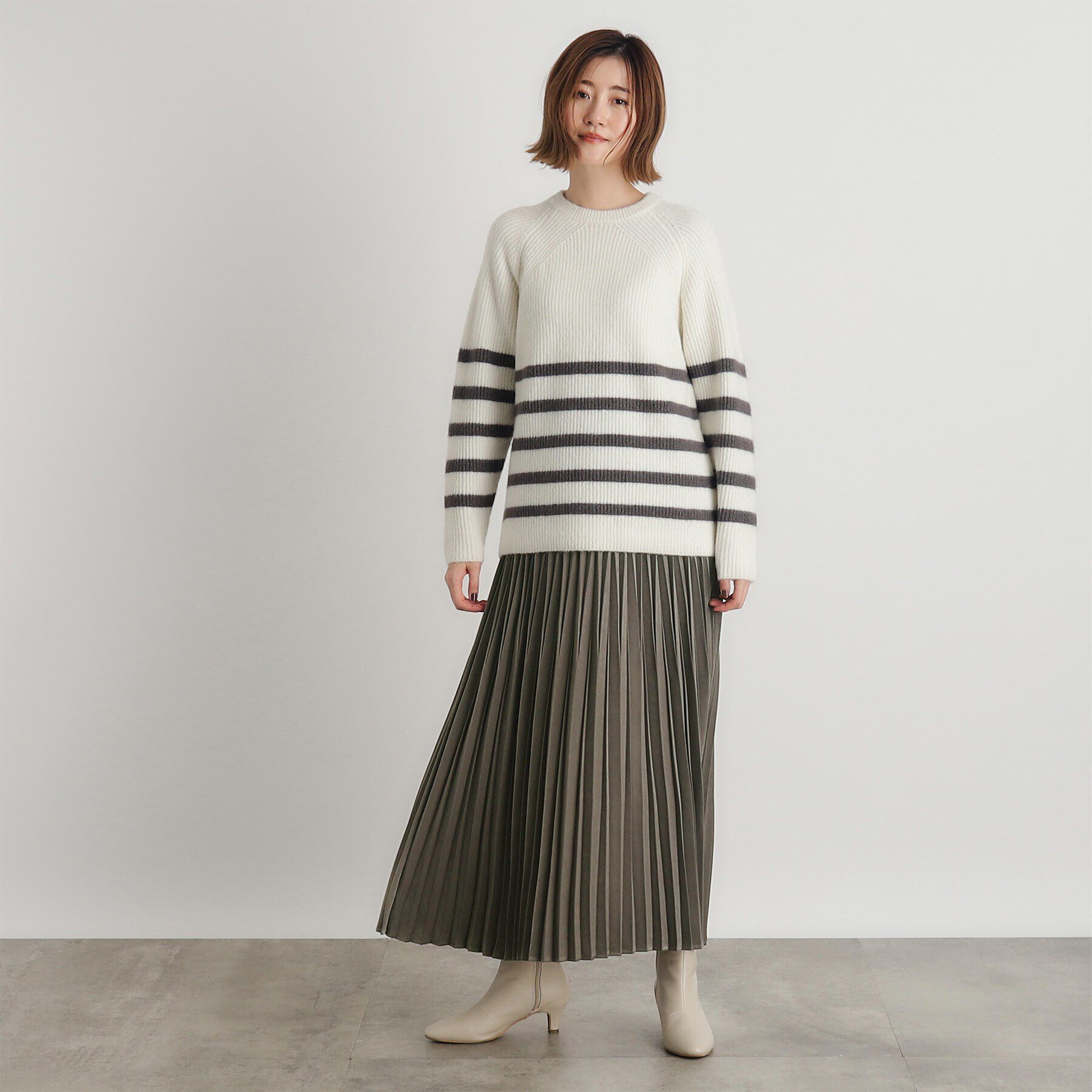 grove「スウェーディサテンプリーツスカート」|スカート|