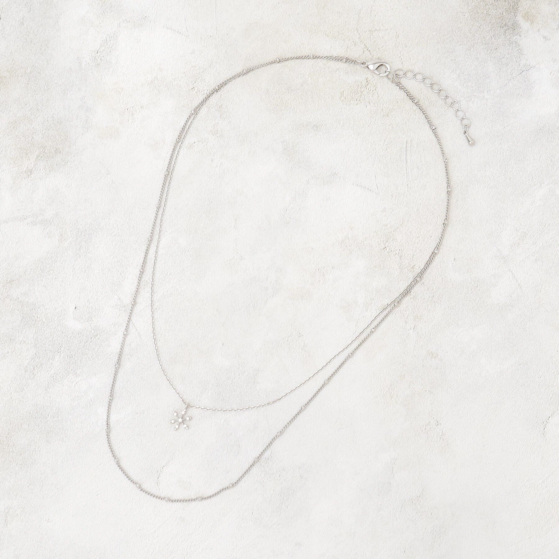 grove「雪の結晶2連ネックレス」|ネックレス|