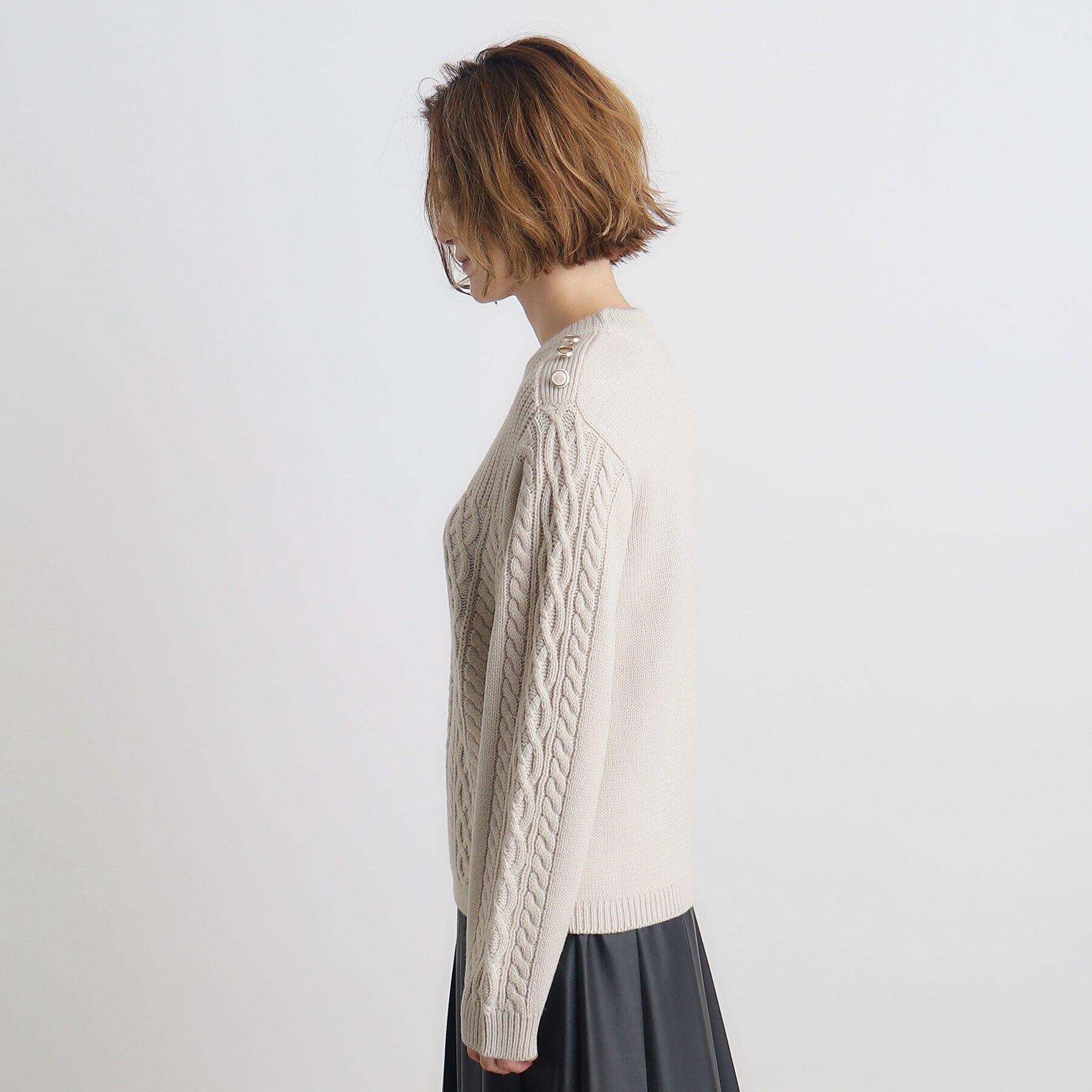grove「編地切替ケーブルニット」|ニット・セーター|
