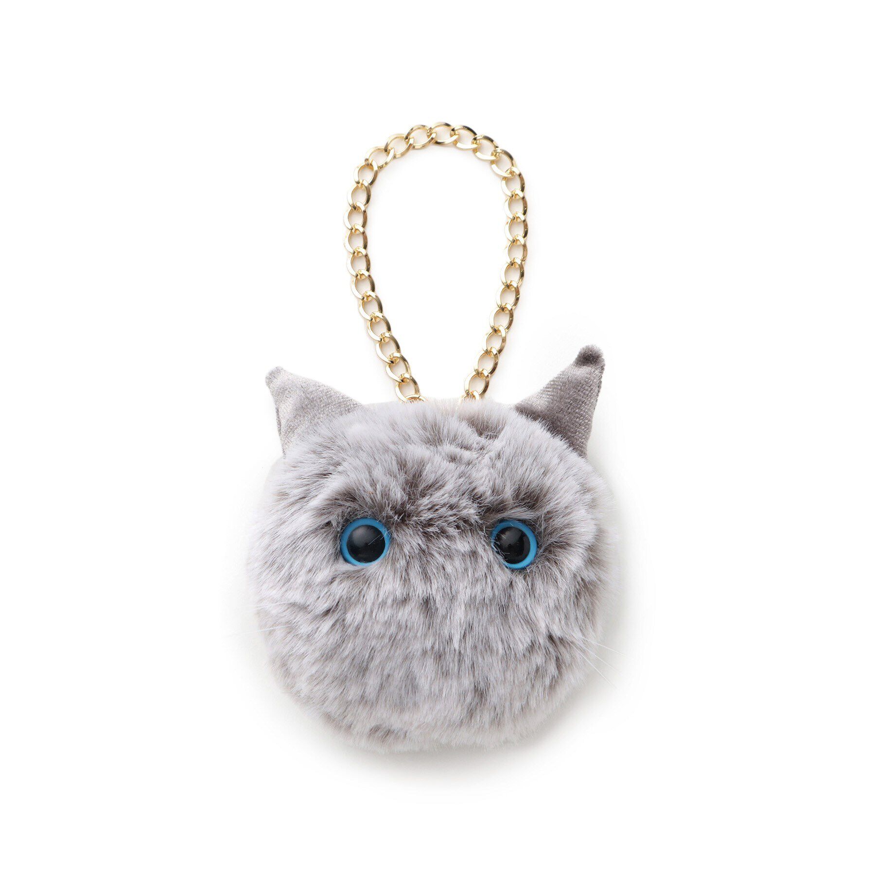 grove「【雑誌掲載】ふわふわネコフェイスバッグチャーム」|キーケース|