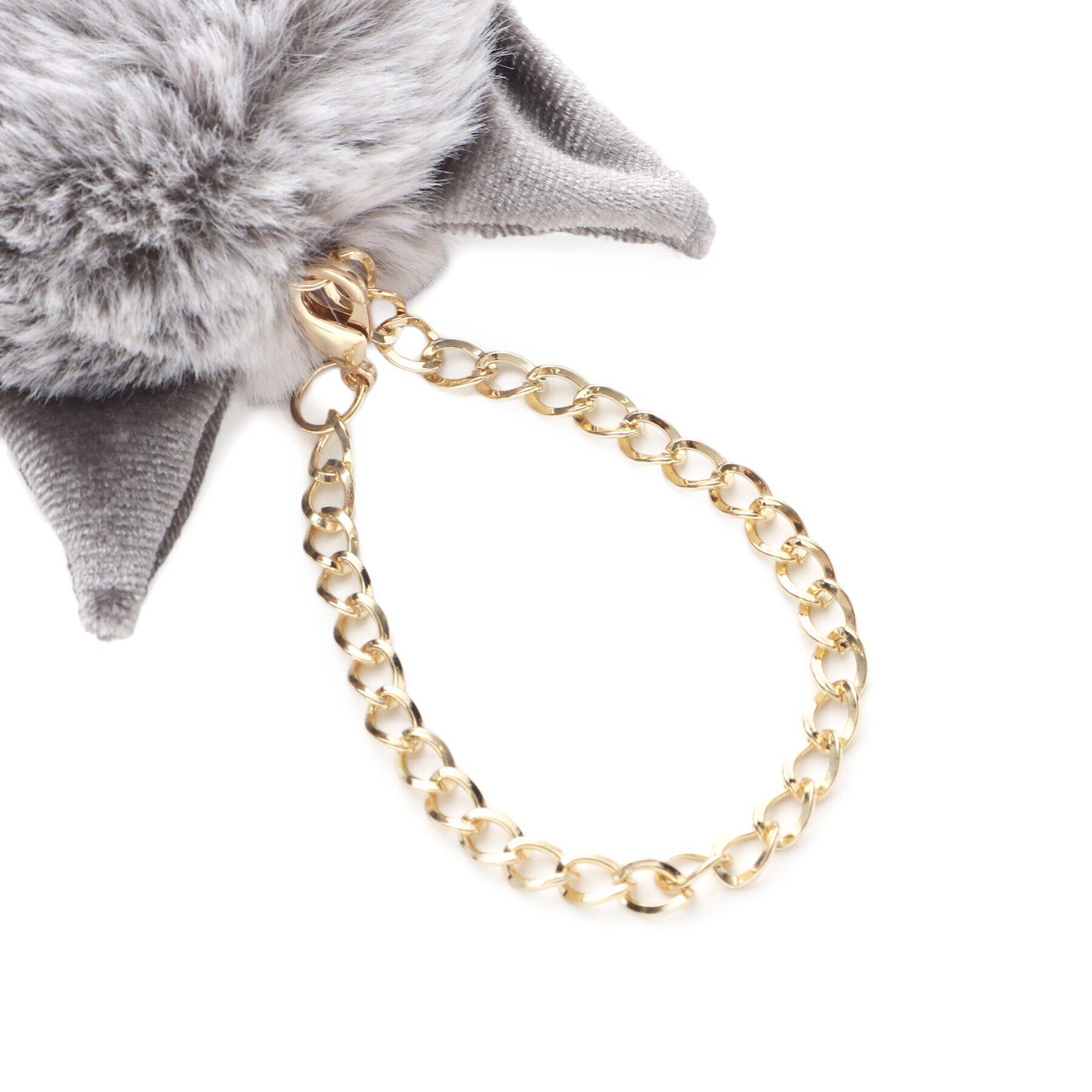 grove「【雑誌掲載】ふわふわネコフェイスバッグチャーム」|キーケース|