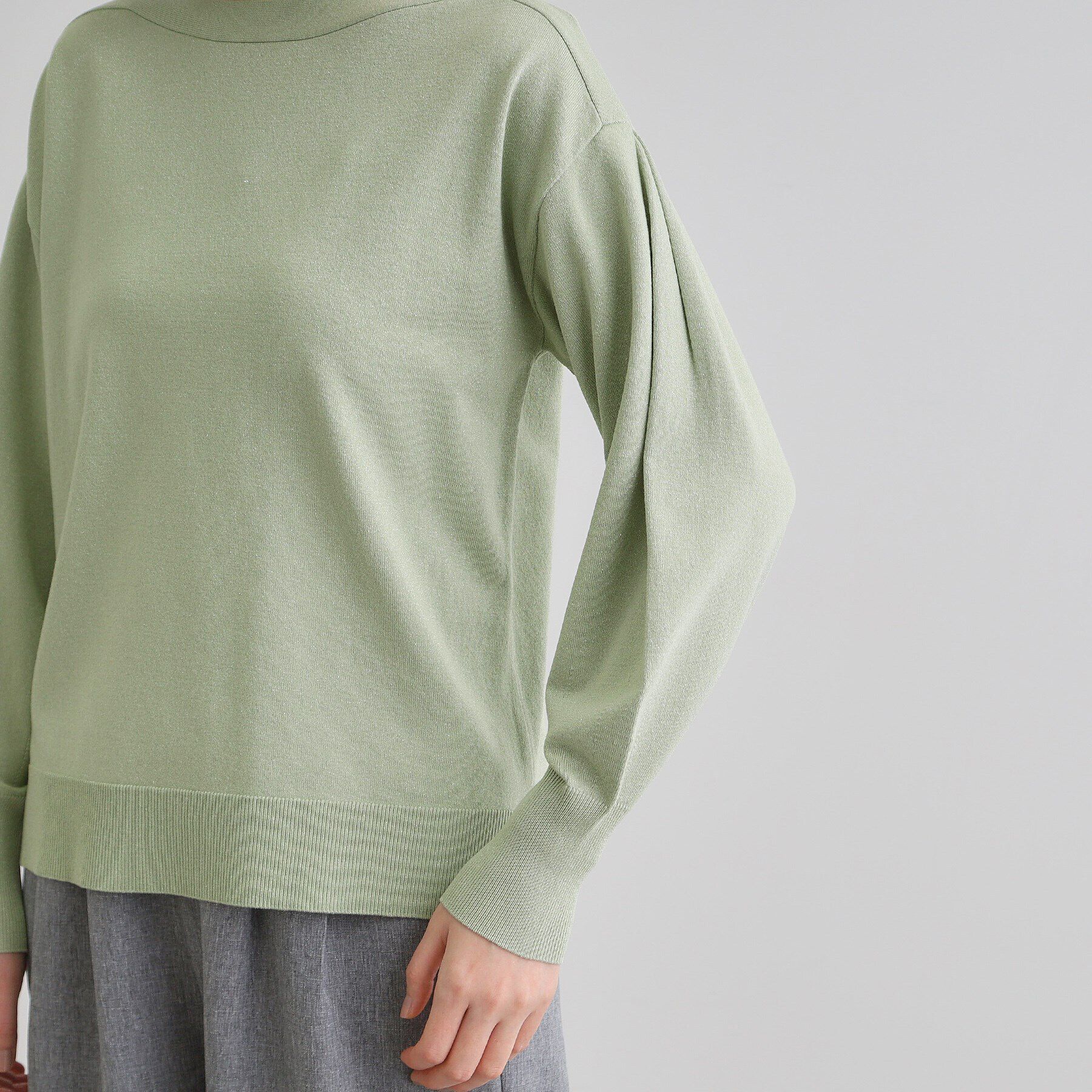 grove「袖タックラメニットプルオーバー」|Tシャツ・カットソー|