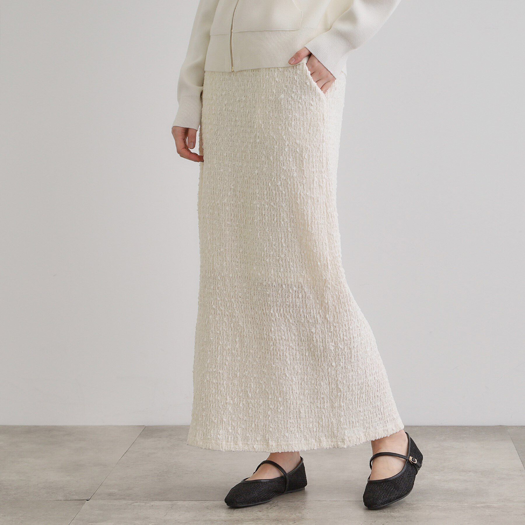 grove「シャーリングナロースカート」|スカート|