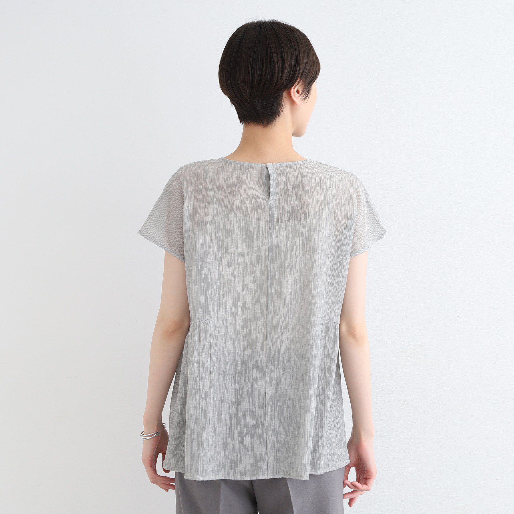 INDIVI「【洗える】ペプラム風デザインきれいめカットソー」|Tシャツ・カットソー|