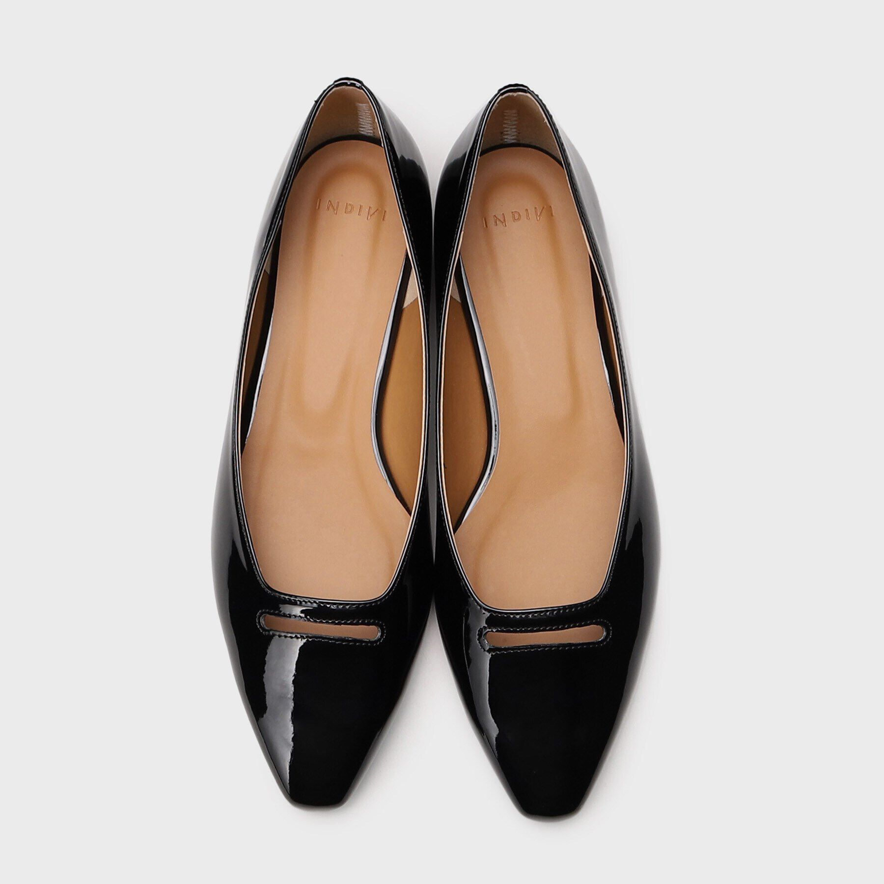 INDIVI「【合皮】エナメルフラットパンプス」|その他|