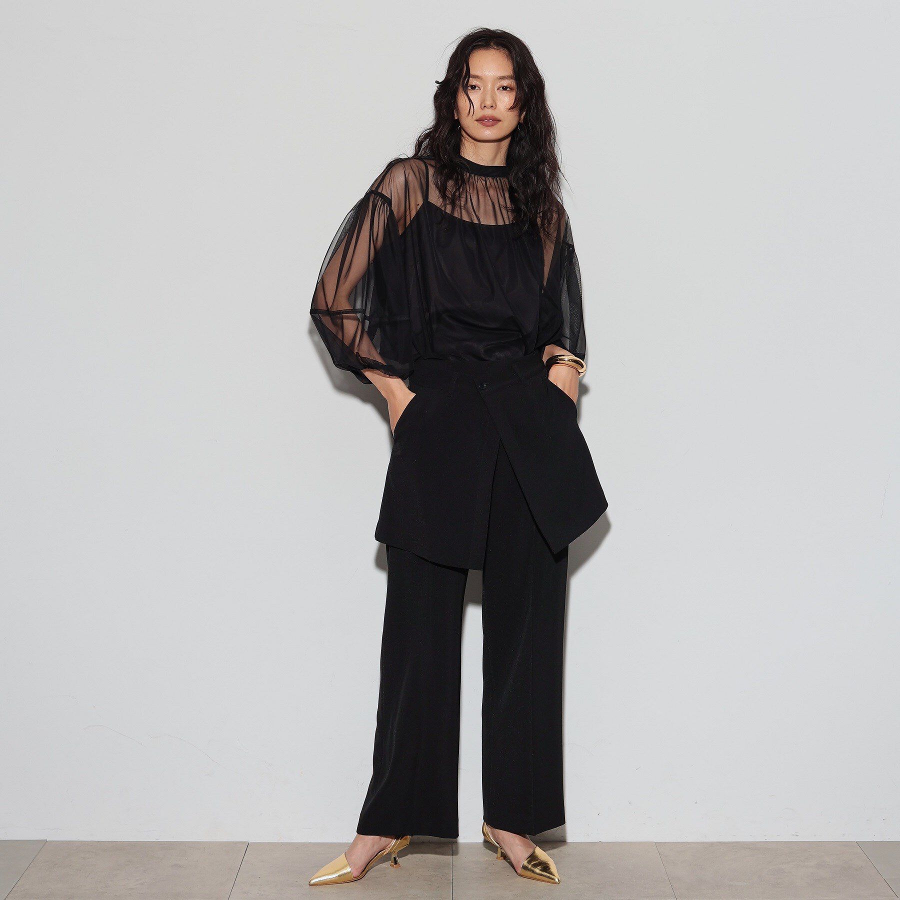 GALLEST「チュールフォルムブラウス」|シャツ・ブラウス|