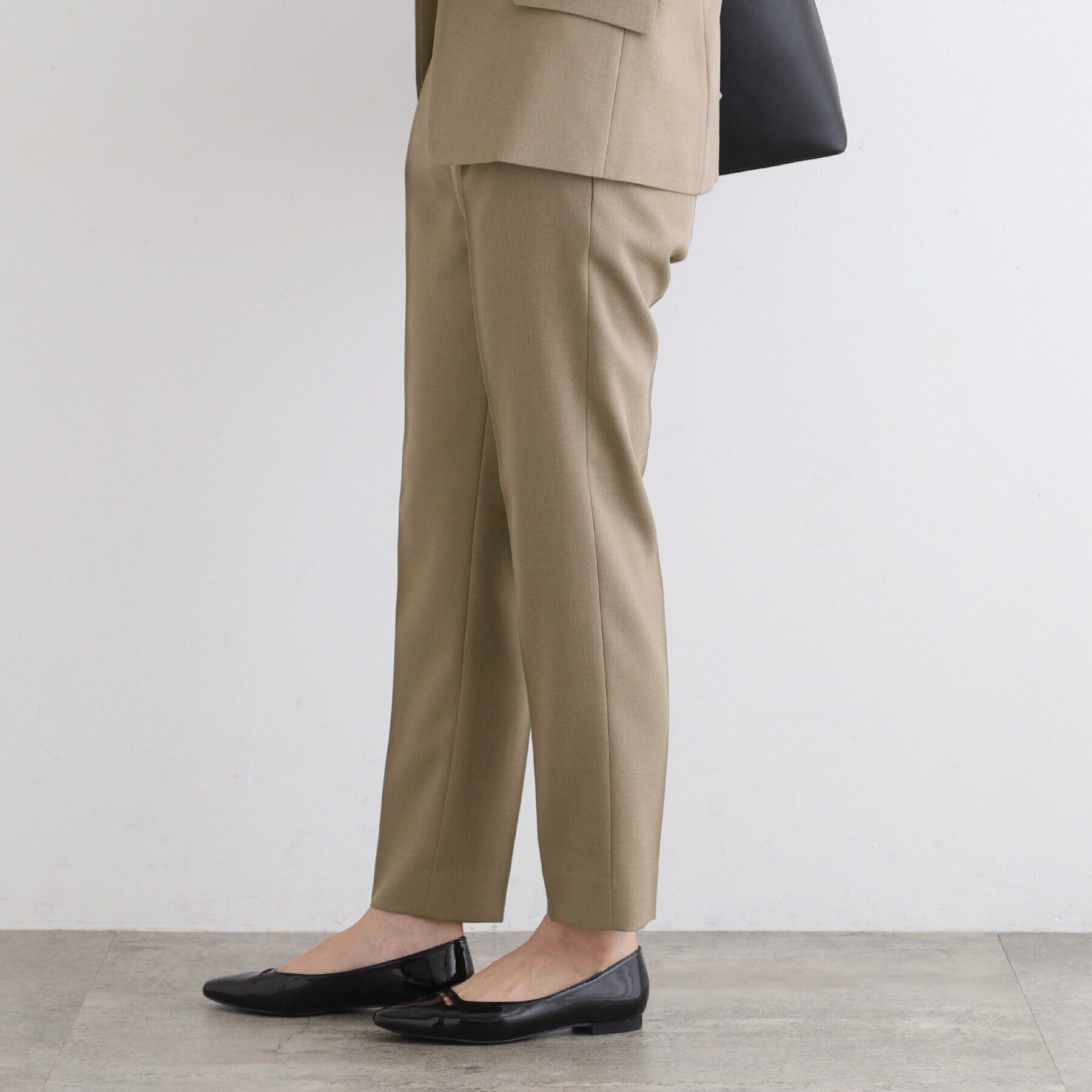 INDIVI「【洗える／UVケア／定番スーツ】ウール調テーパードパンツ」|スーツ|