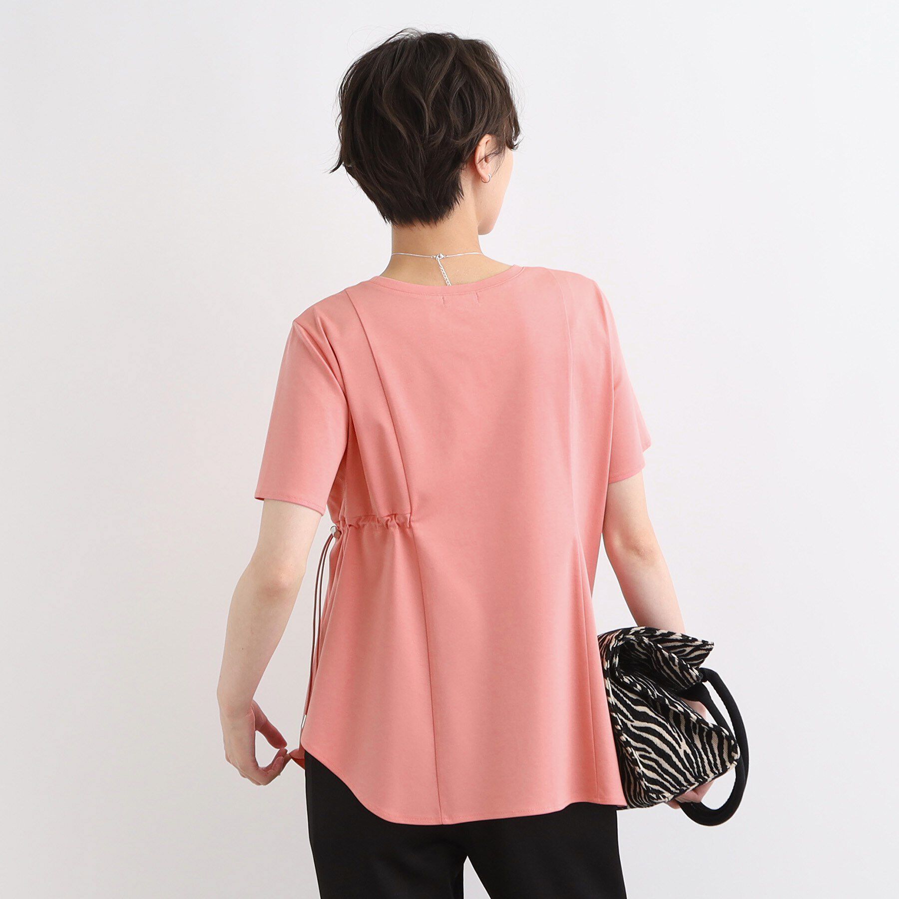 INDIVI「【洗える／トレンド】ドロストデザインTシャツ」|Tシャツ・カットソー|