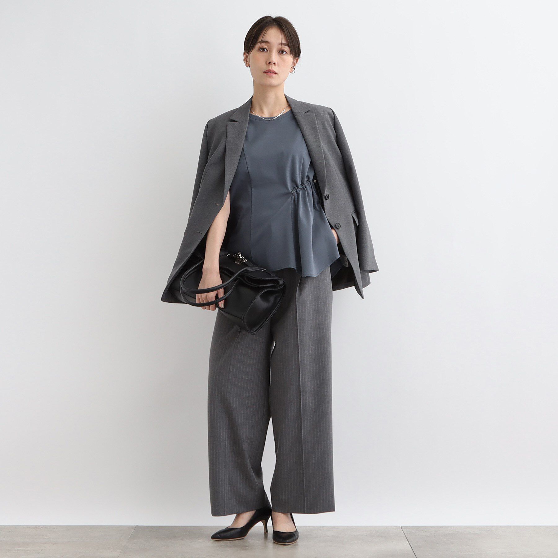 INDIVI「【洗える／トレンド】ドロストデザインTシャツ」|Tシャツ・カットソー|