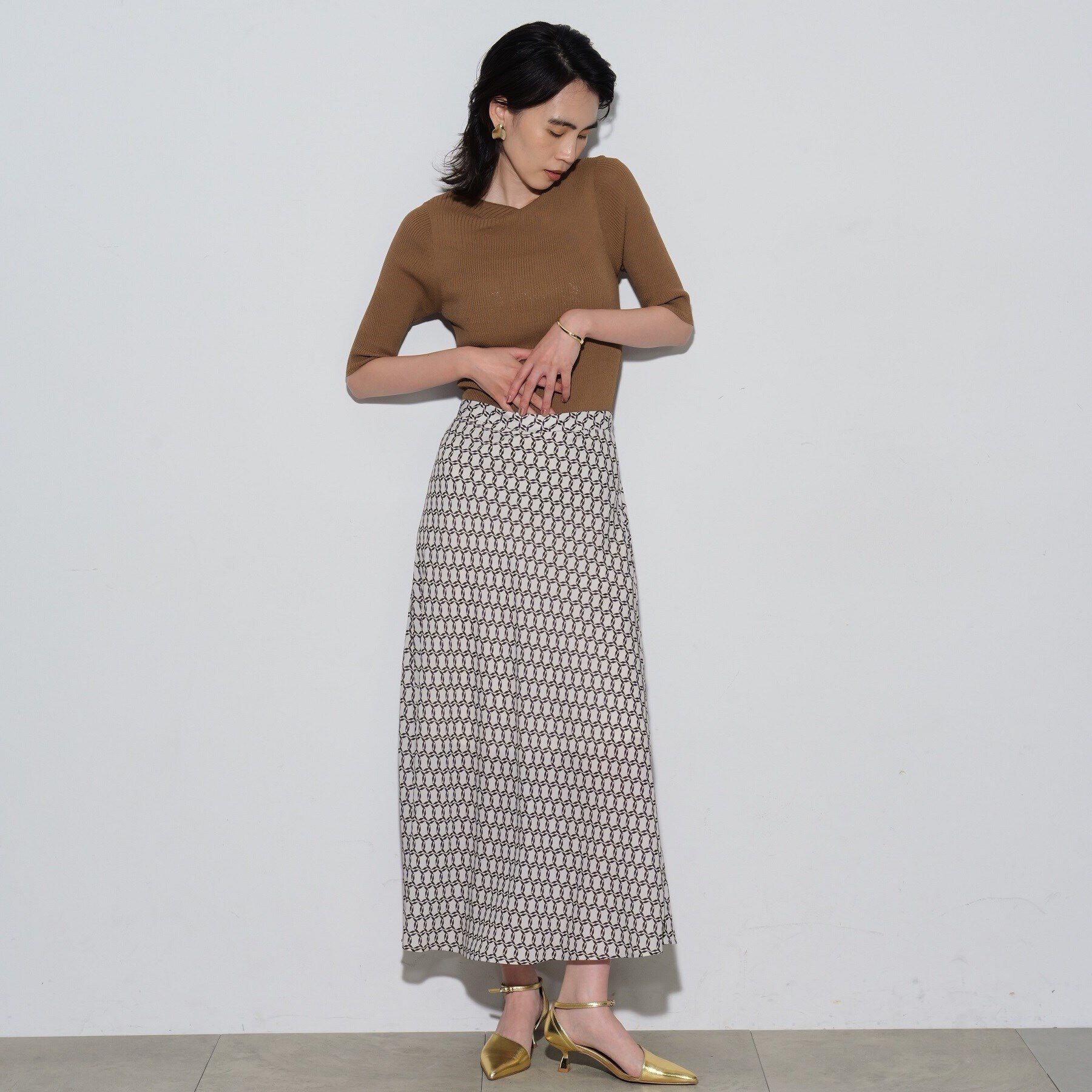 GALLEST「ネックフォルムリブニット」|ニット・セーター|