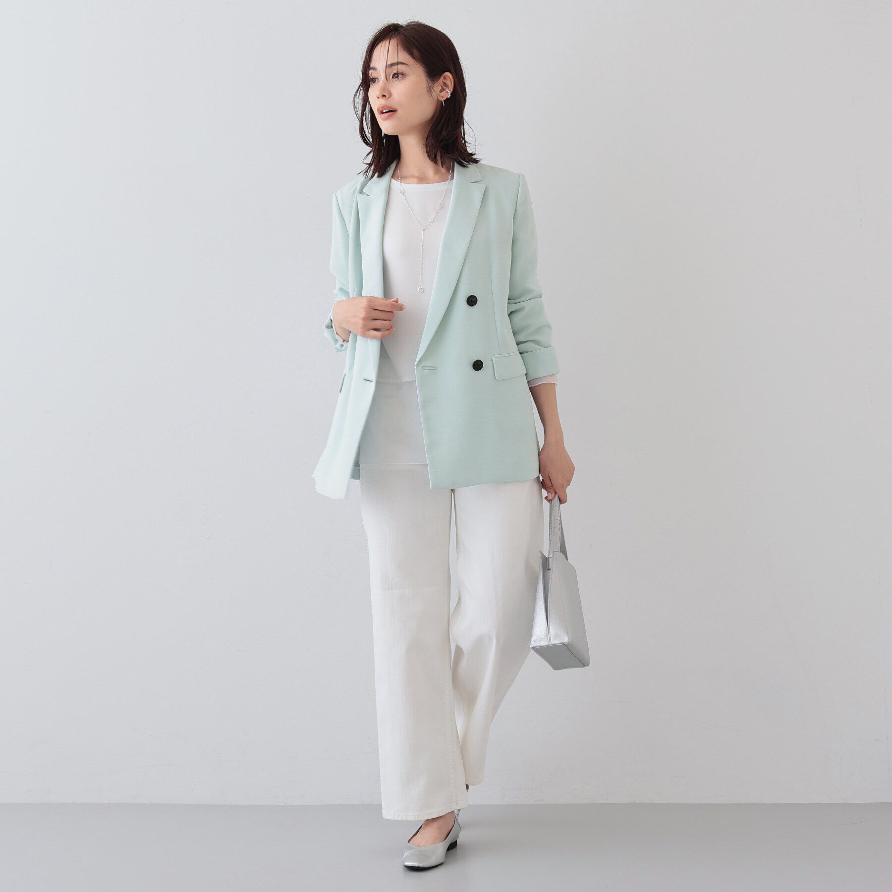 INDIVI「【着る日傘/遮熱/UVケア】ダブルジャケット」|スーツ|