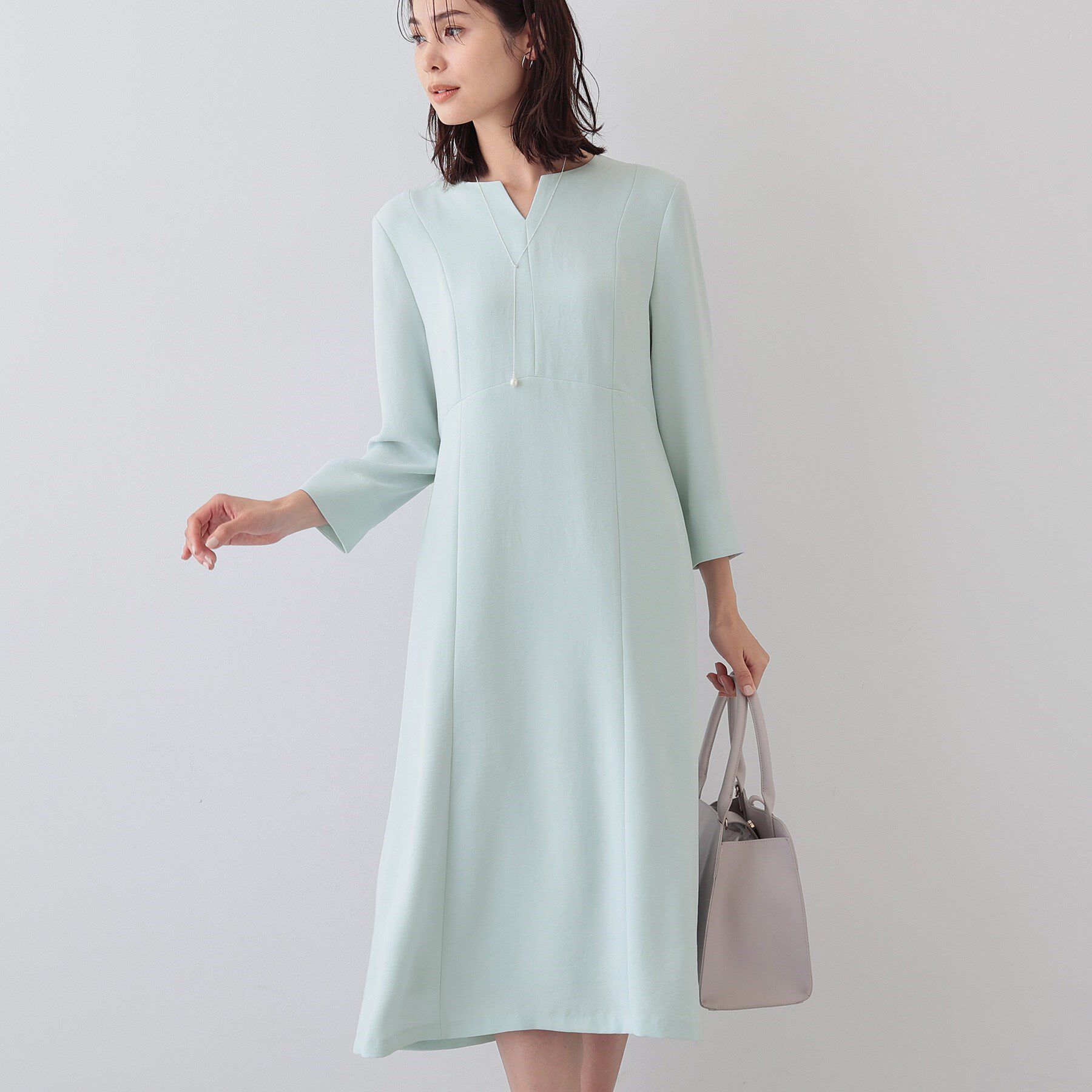 INDIVI「【着る日傘/遮熱/UVケア】フィット＆フレアワンピース」|ワンピース|