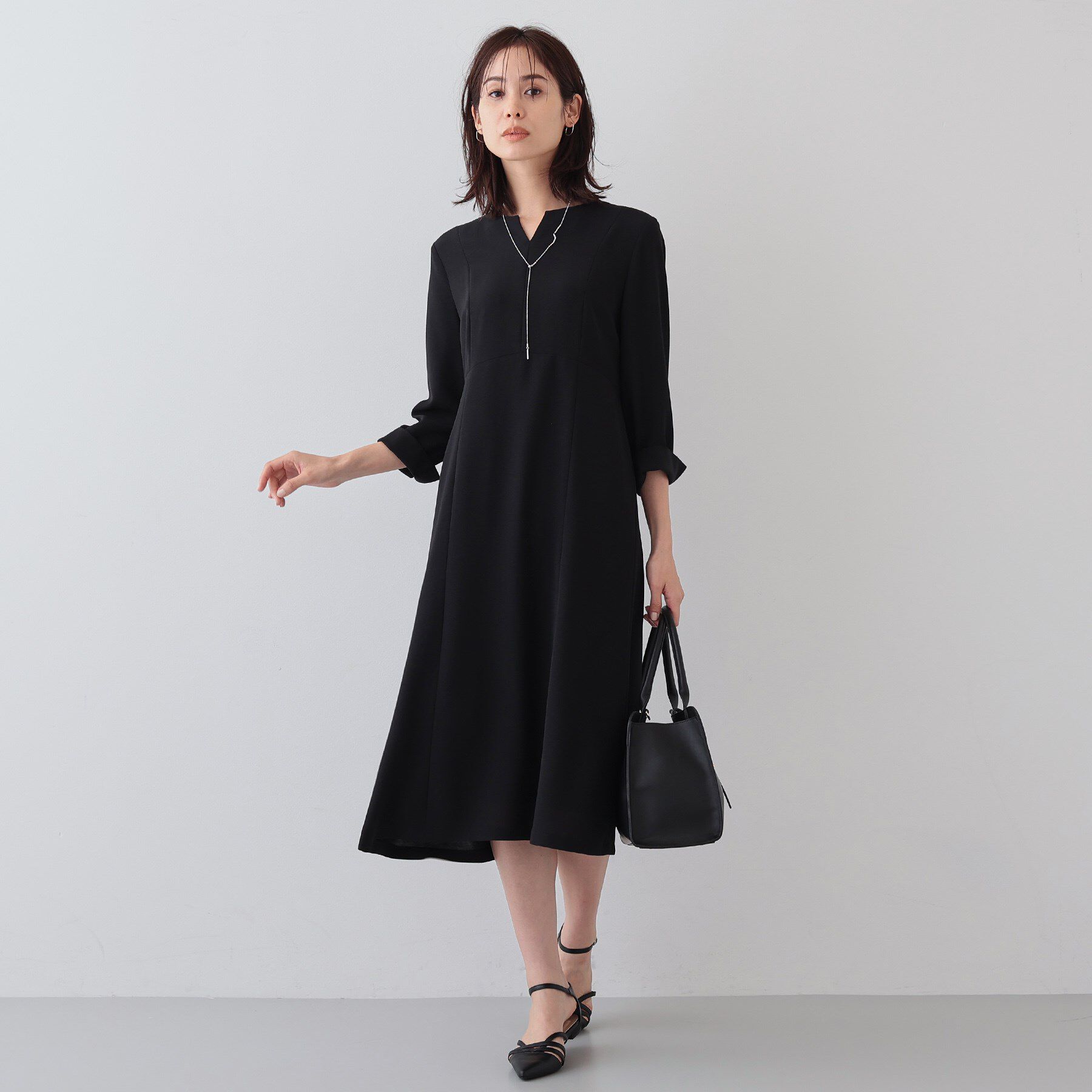 INDIVI「【着る日傘/遮熱/UVケア】フィット＆フレアワンピース」|ワンピース|