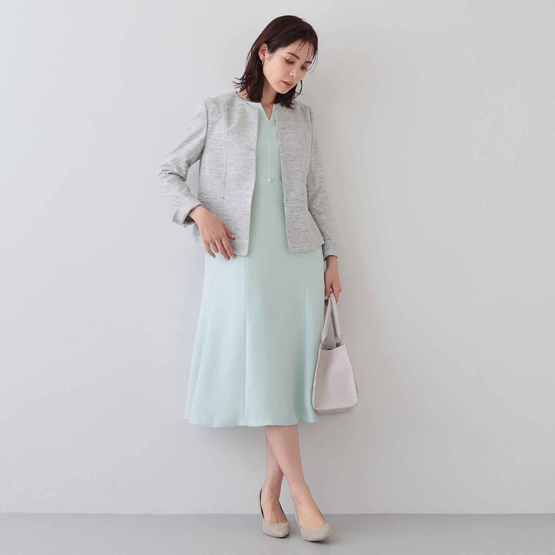 INDIVI「【着る日傘/遮熱/UVケア】フィット＆フレアワンピース」|ワンピース|