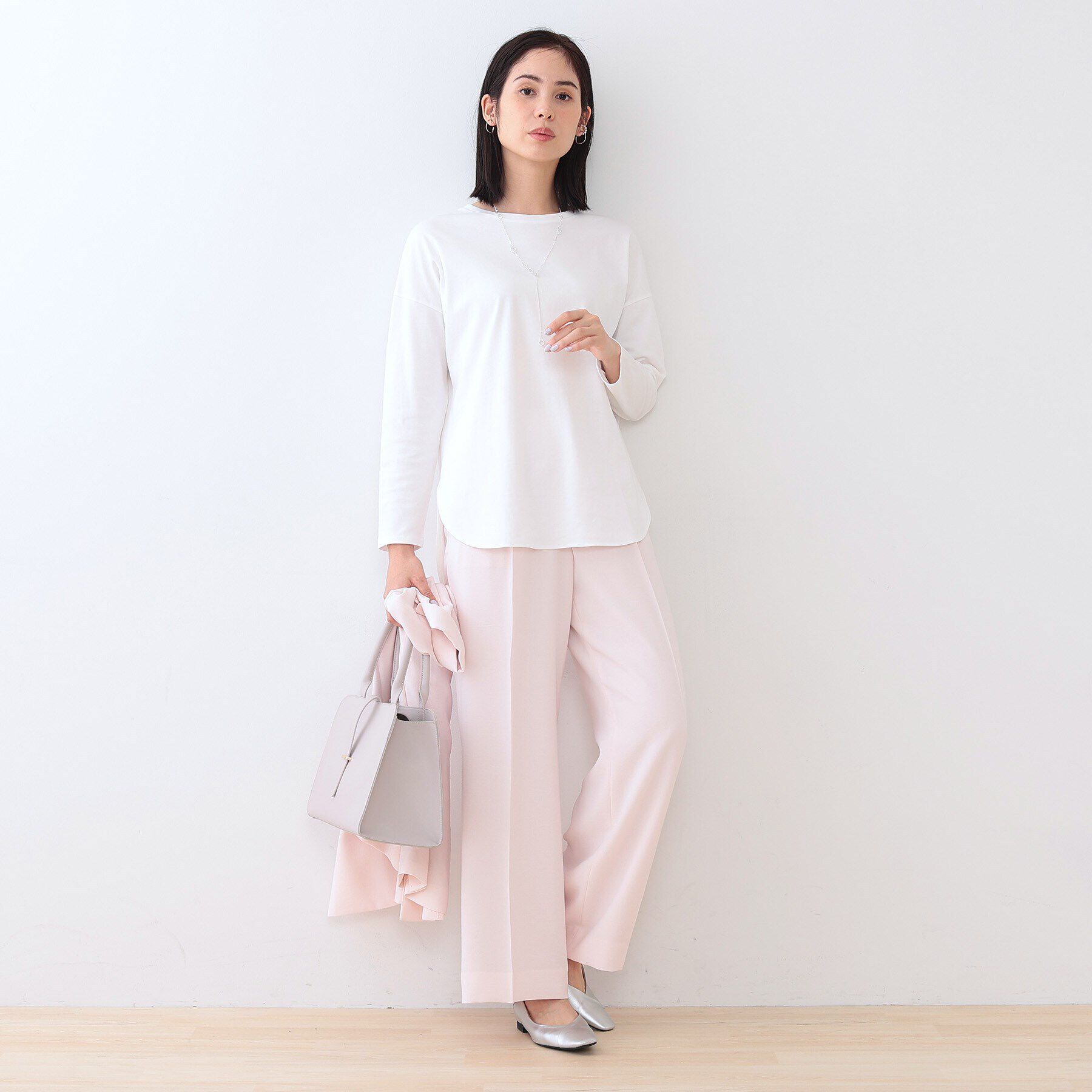 INDIVI「【キレイめ】ベーシックロングTシャツ」|Tシャツ・カットソー|