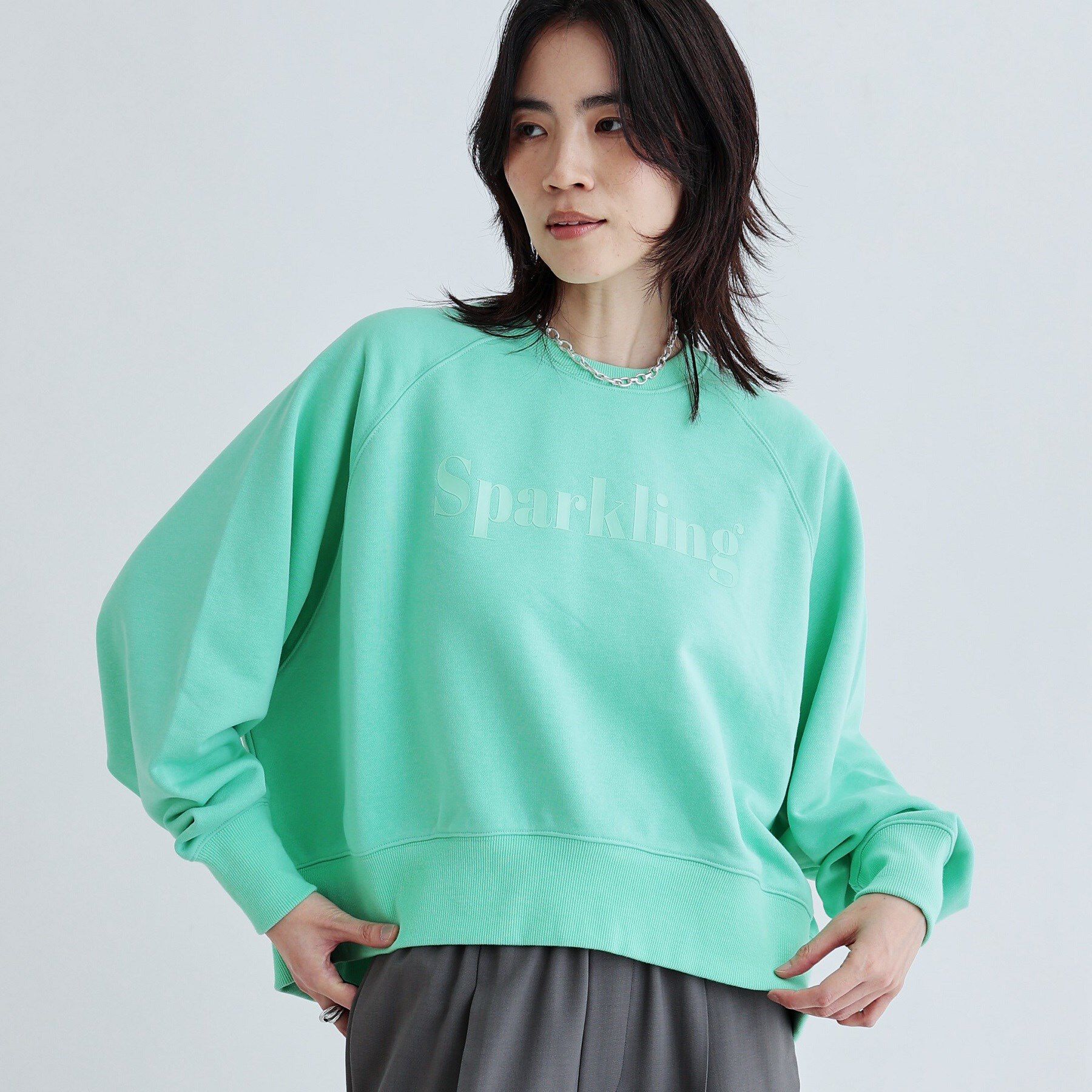 GALLEST「ラウンドヘム裏毛ロゴトップス」|パーカー|