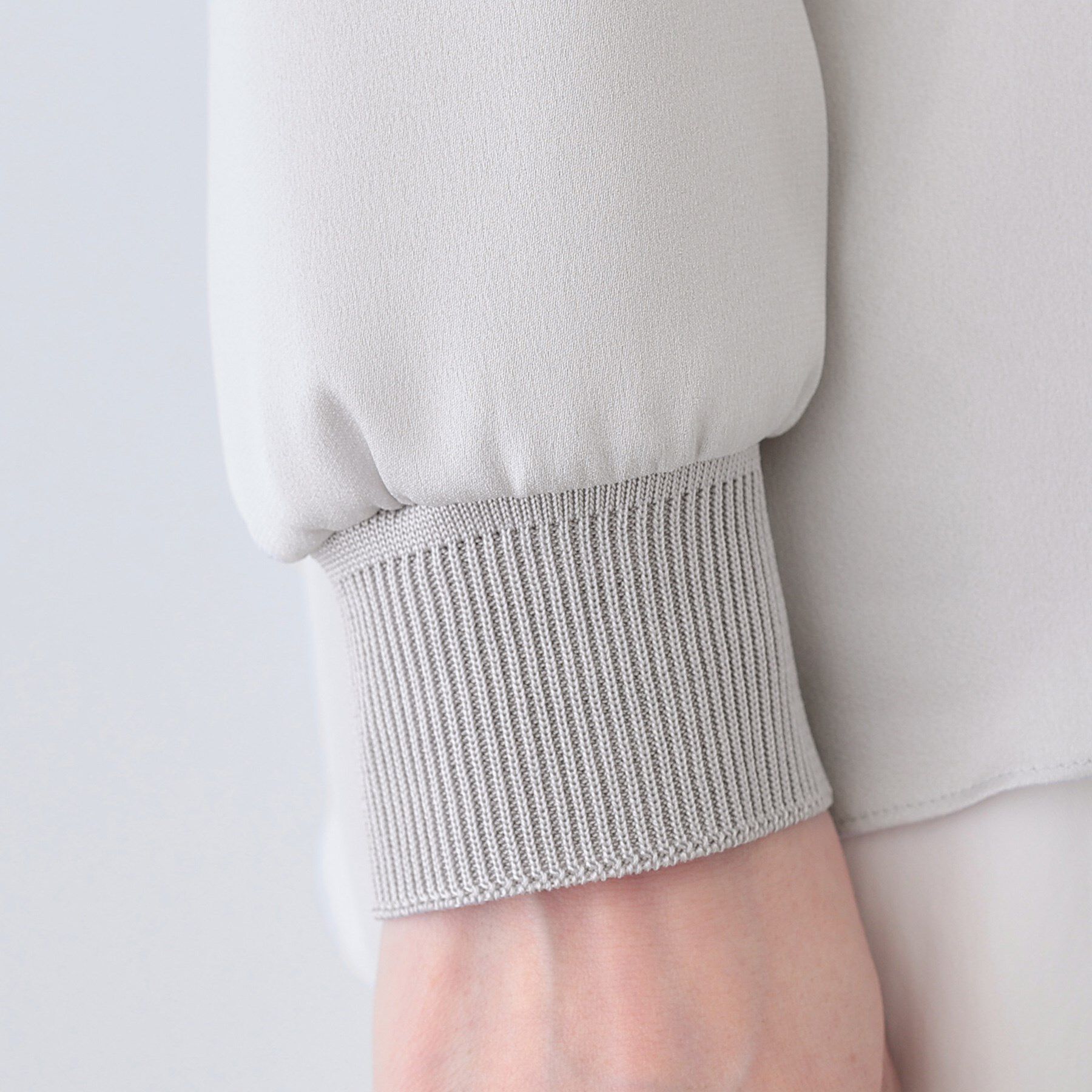 INDIVI「【洗える】異素材ドッキングトップス」|Tシャツ・カットソー|