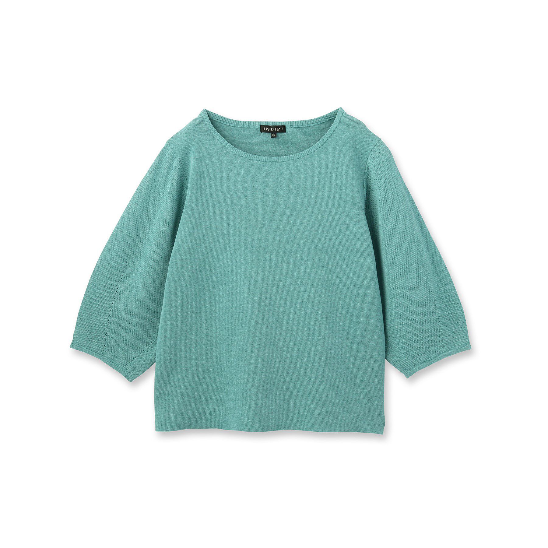 INDIVI「【洗える／和紙混素材／SETUP可能】バルーンスリーブニット」|ニット・セーター|