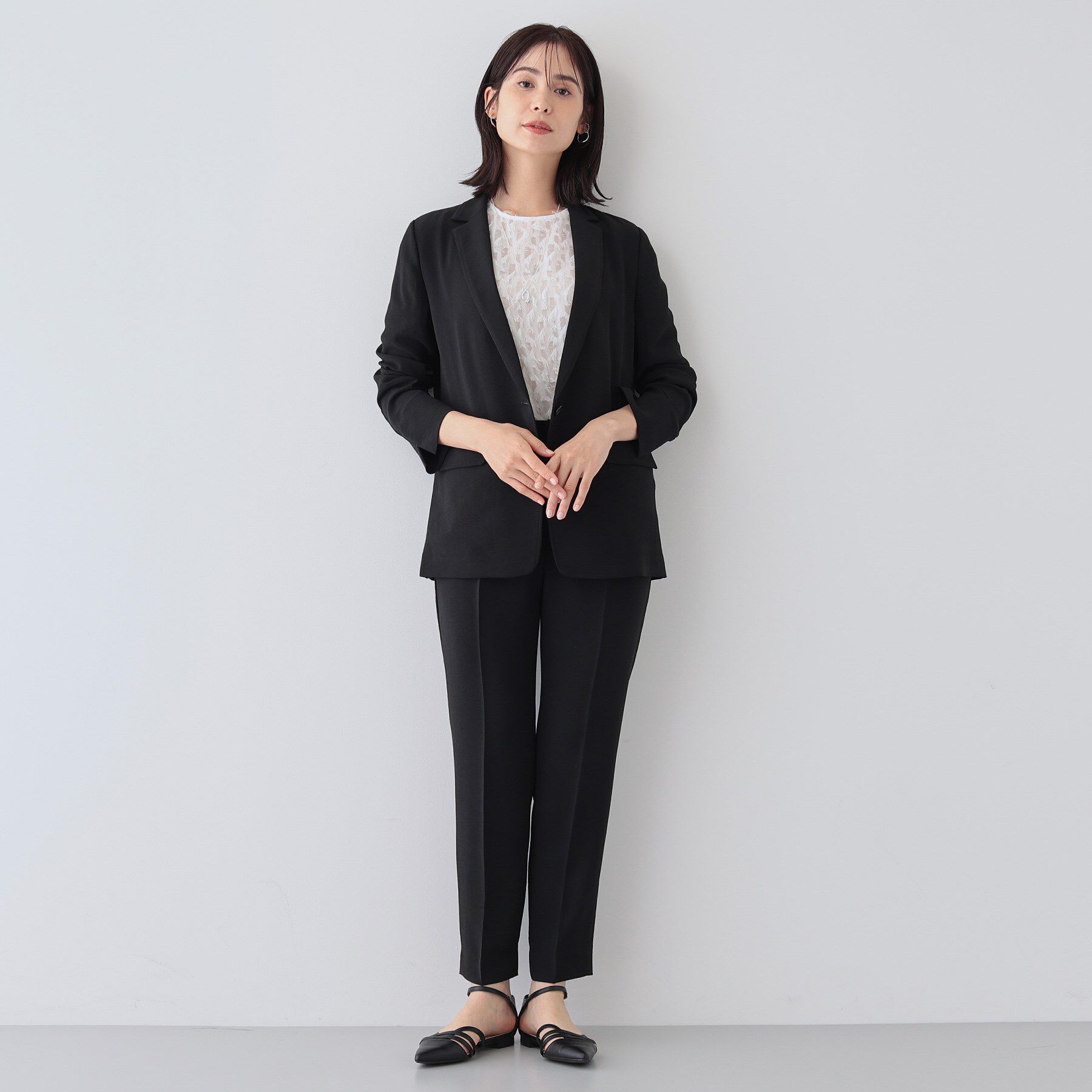 INDIVI「【着る日傘/遮熱/UVケア】ナローテーラードカラージャケット」|スーツ|