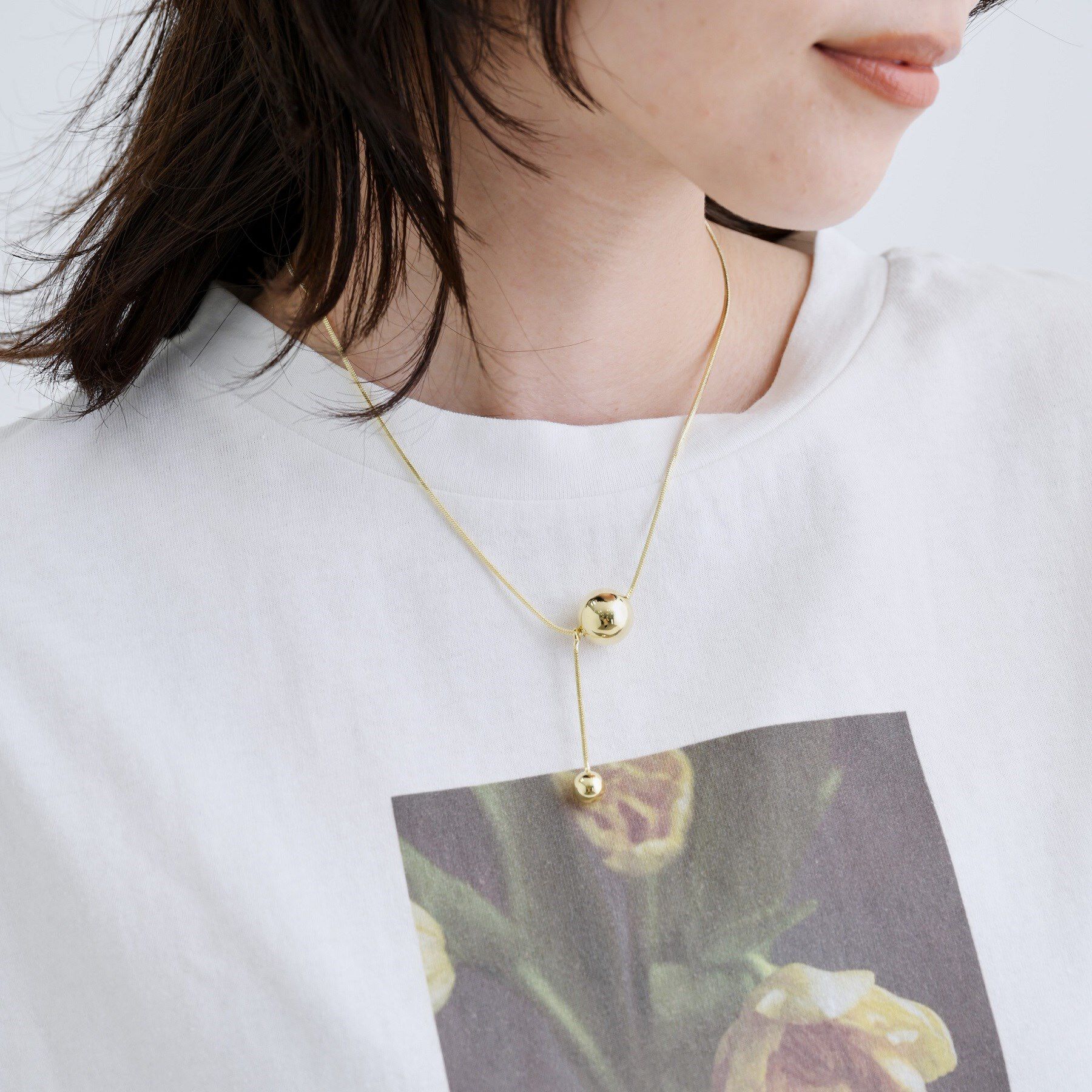 GALLEST「メタルボールネックレス」|ネックレス|ゴールド(007)