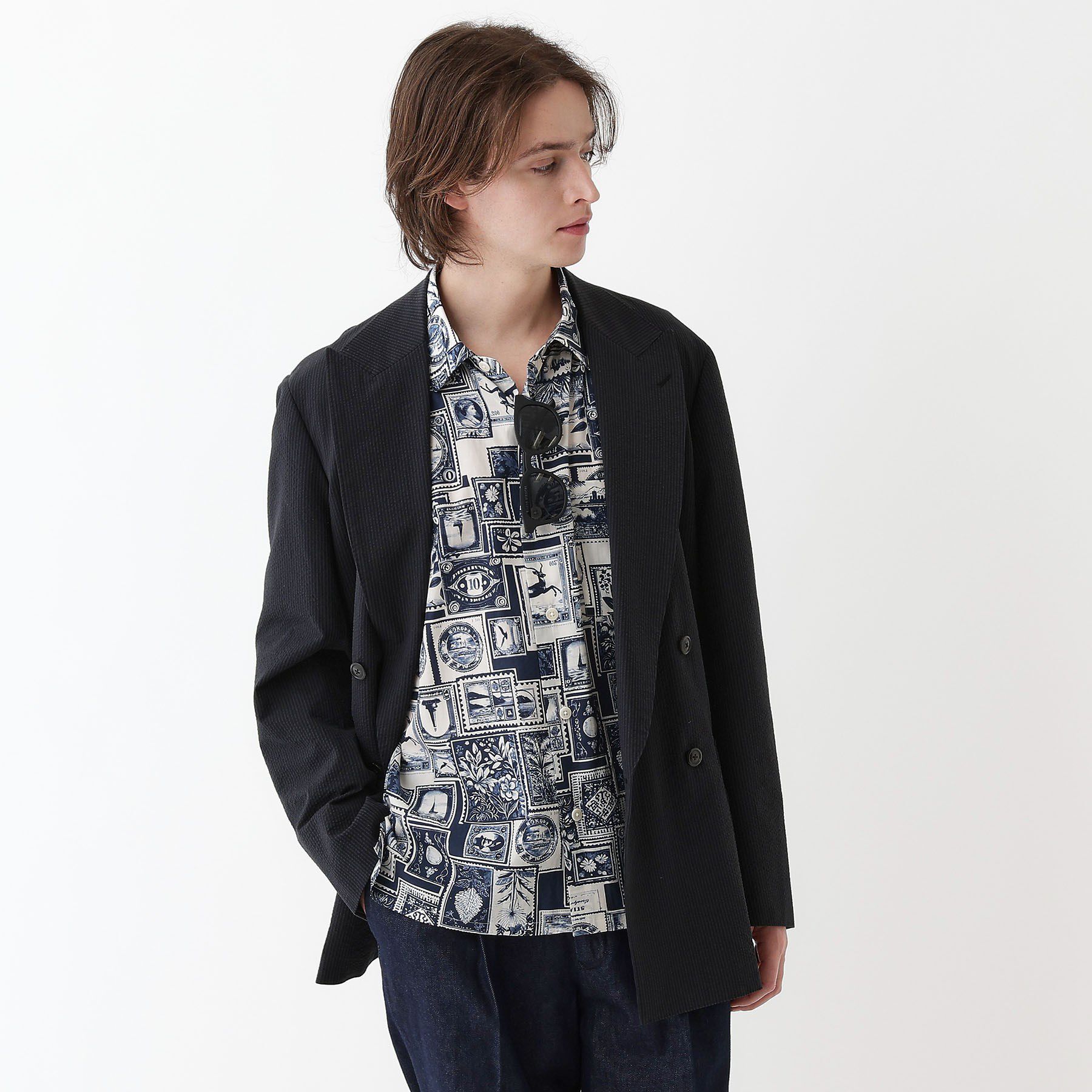 TAKEO KIKUCHI「【THE FLAGSHIP】アーカイブ切手柄半袖シャツ」|シャツ・ブラウス|