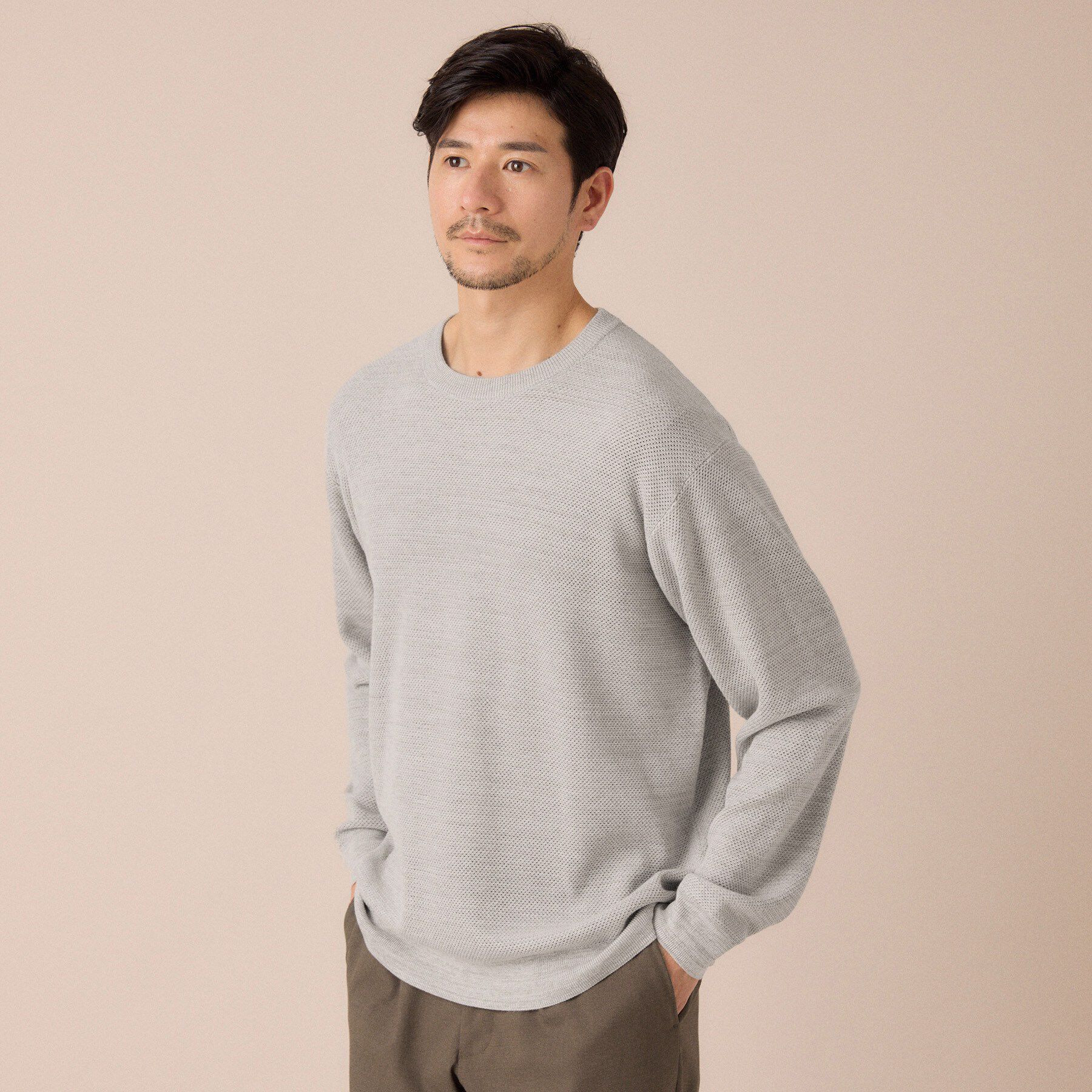 TAKEO KIKUCHI「カラーメランジ プルオーバーニット」|ニット・セーター|