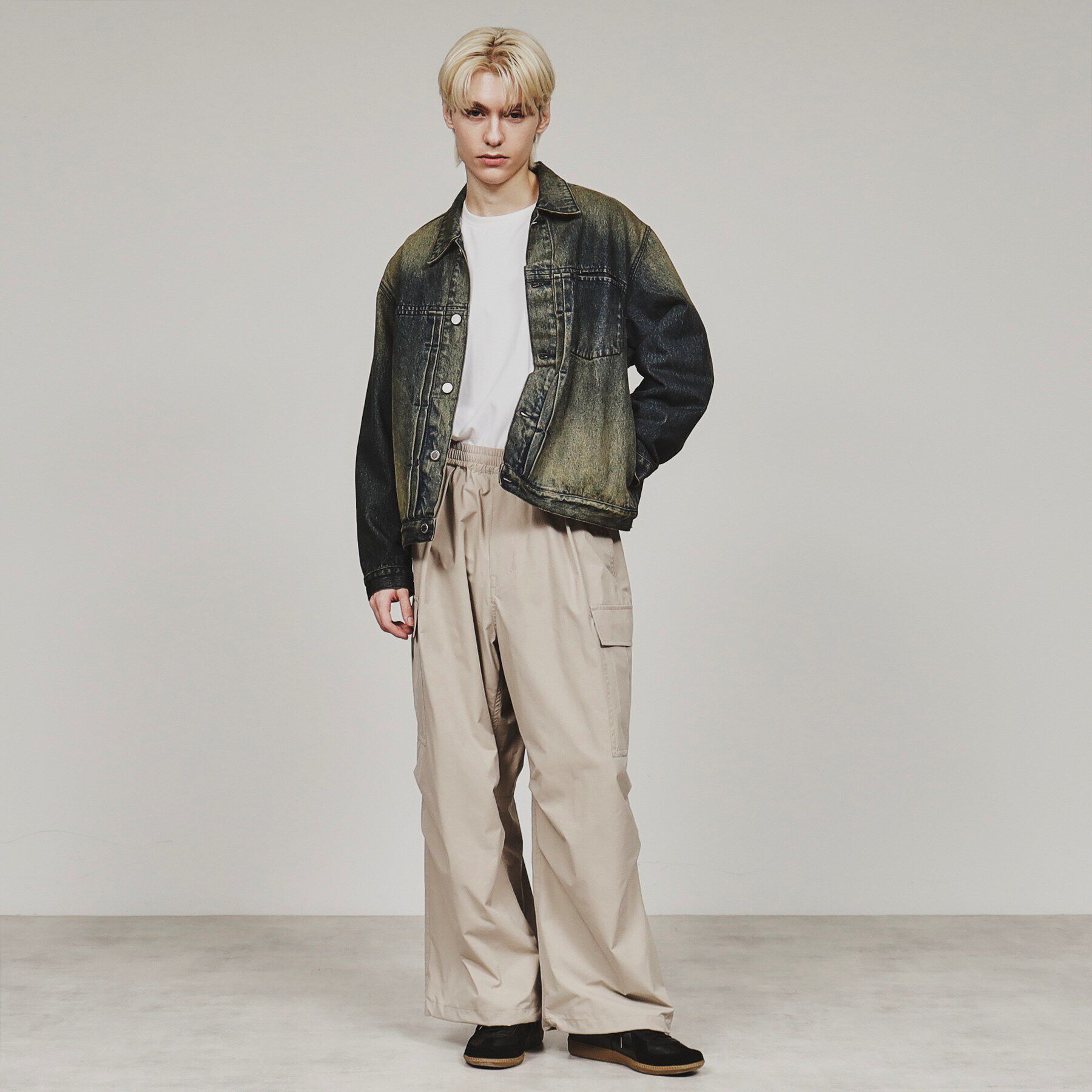 tk.TAKEO KIKUCHI「ウォッシュドカラーデニムブルゾン」|デニムジャケット|