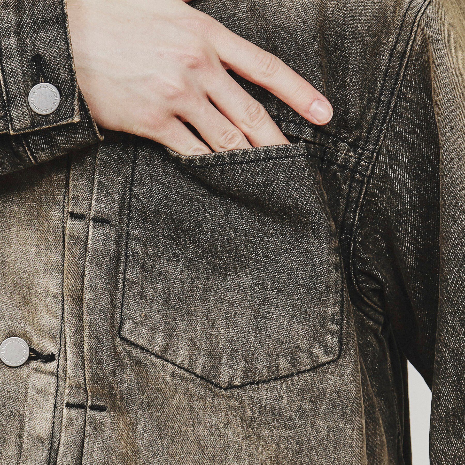 tk.TAKEO KIKUCHI「ウォッシュドカラーデニムブルゾン」|デニムジャケット|