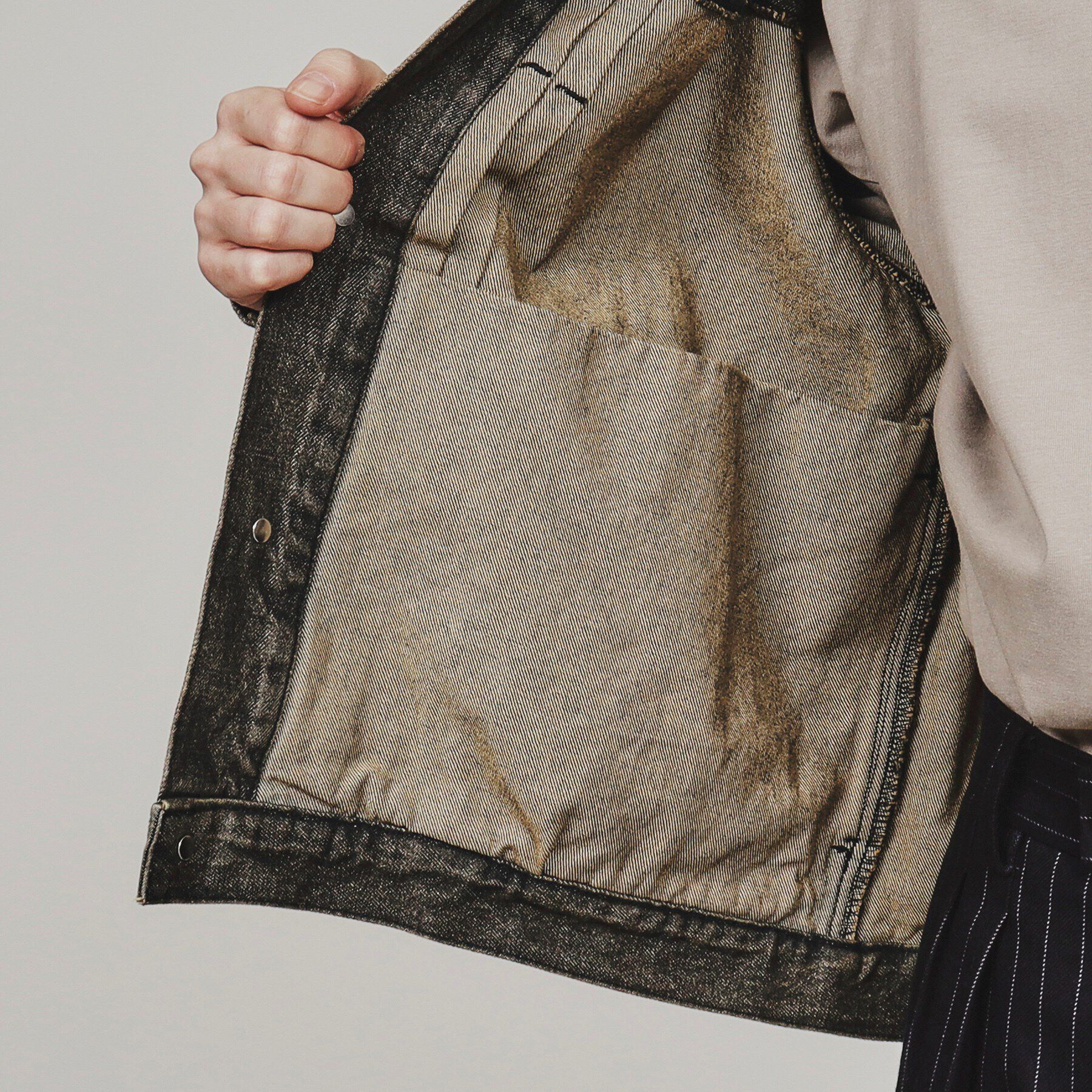 tk.TAKEO KIKUCHI「ウォッシュドカラーデニムブルゾン」|デニムジャケット|