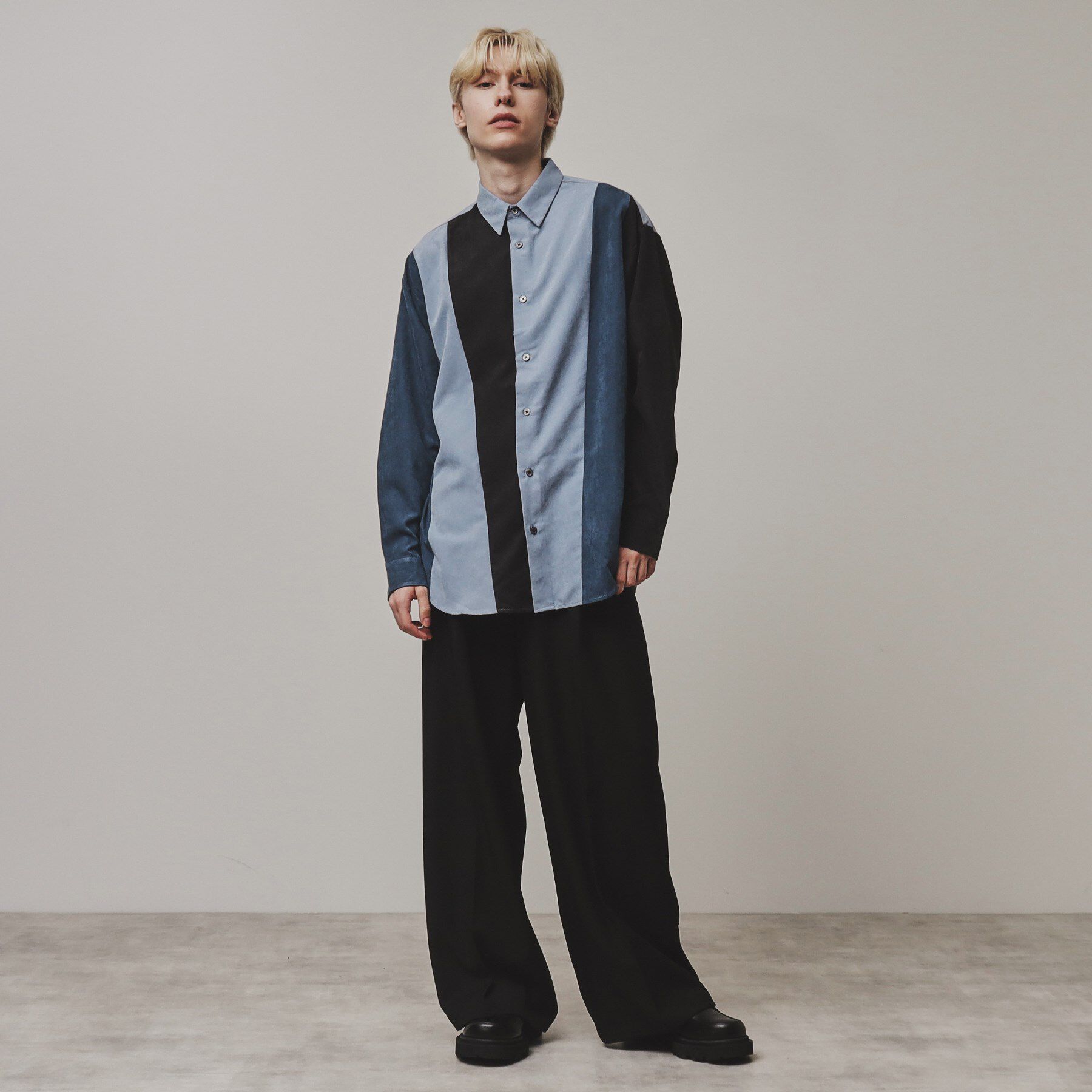 tk.TAKEO KIKUCHI「スエード切替シャツ」|シャツ・ブラウス|