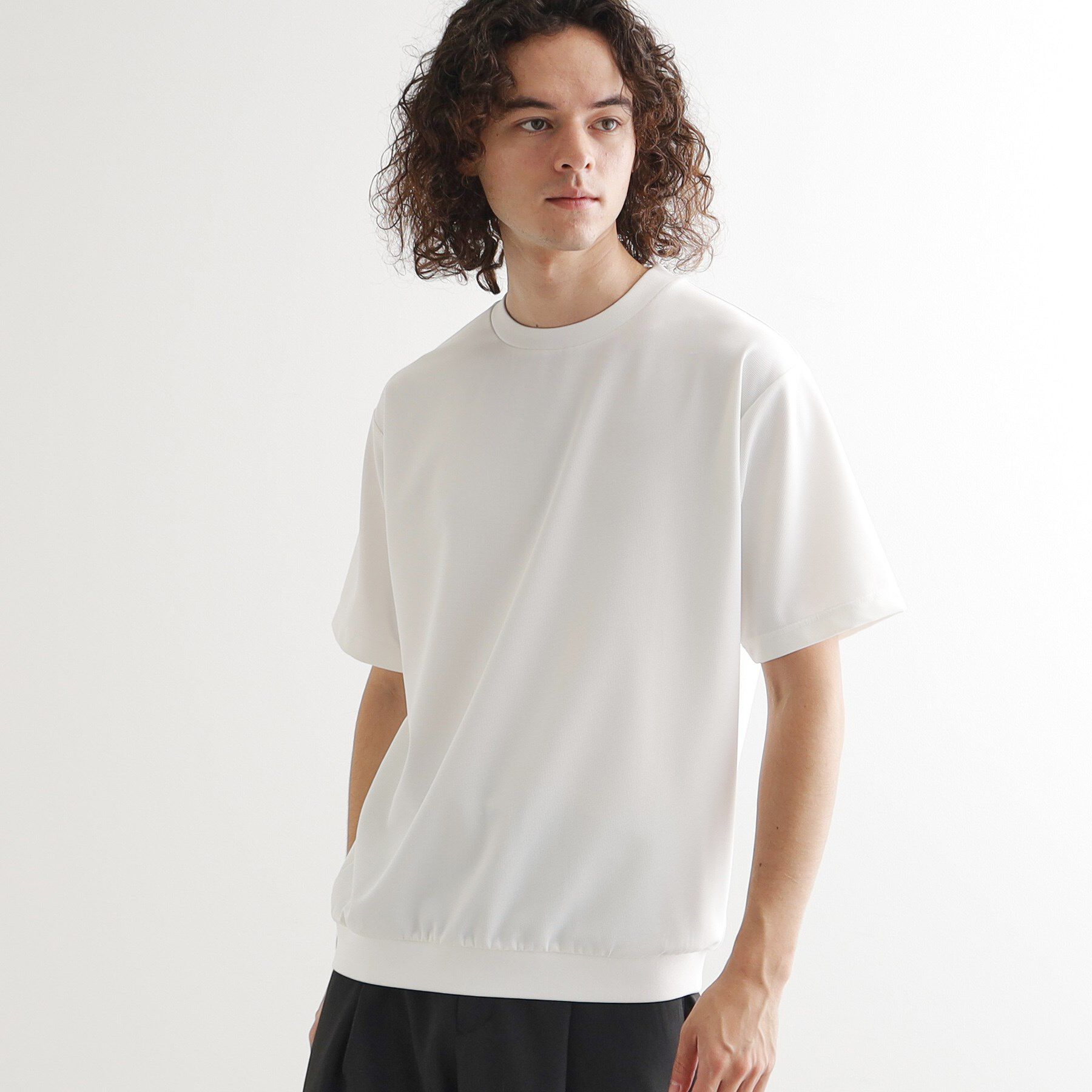 tk.TAKEO KIKUCHI「スマート半袖カットソー」|Tシャツ・カットソー|ホワイト(001)