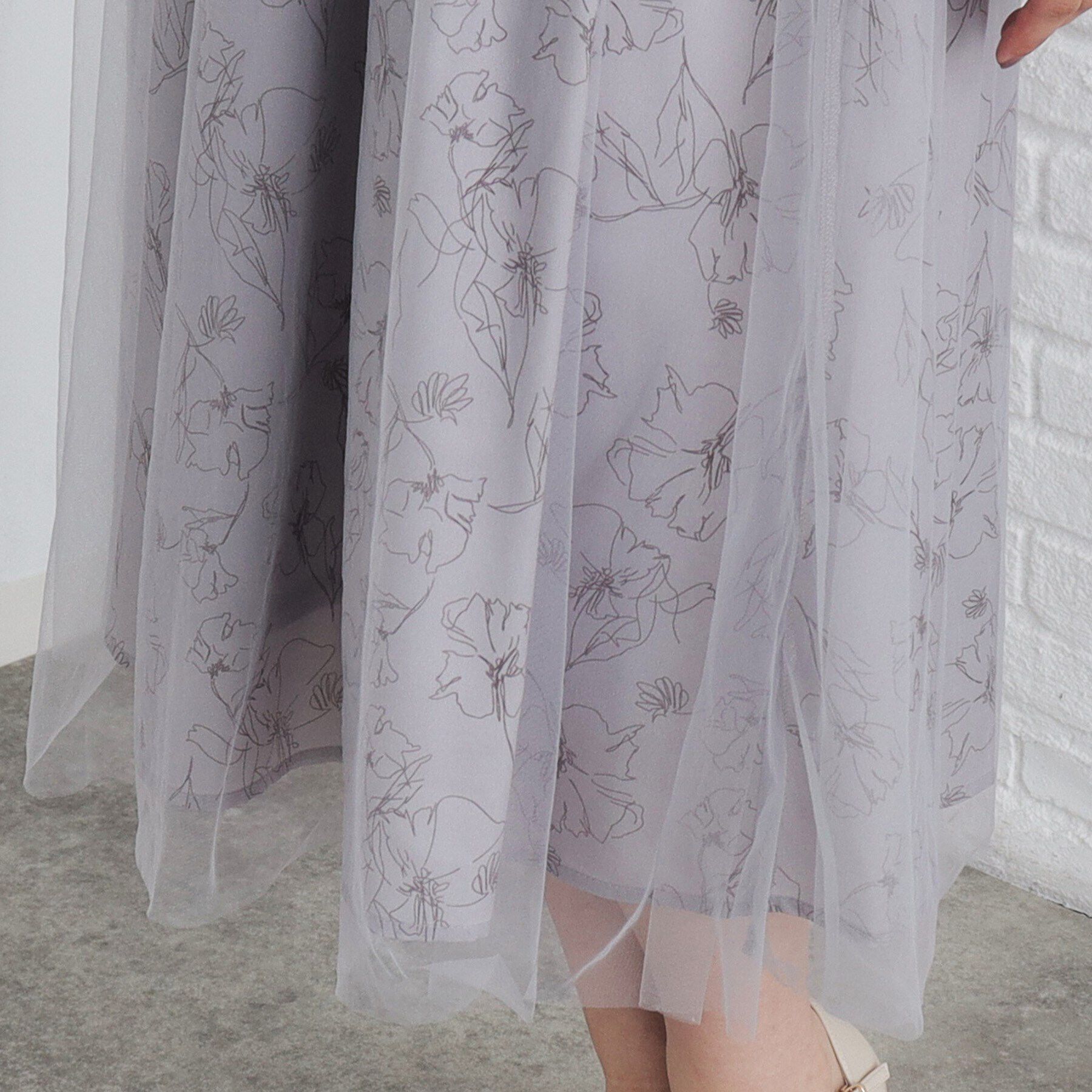 index「《S-LLsize》フラワーチュールドッキングワンピース【洗濯機洗い可/抗ピル】」|ワンピース|