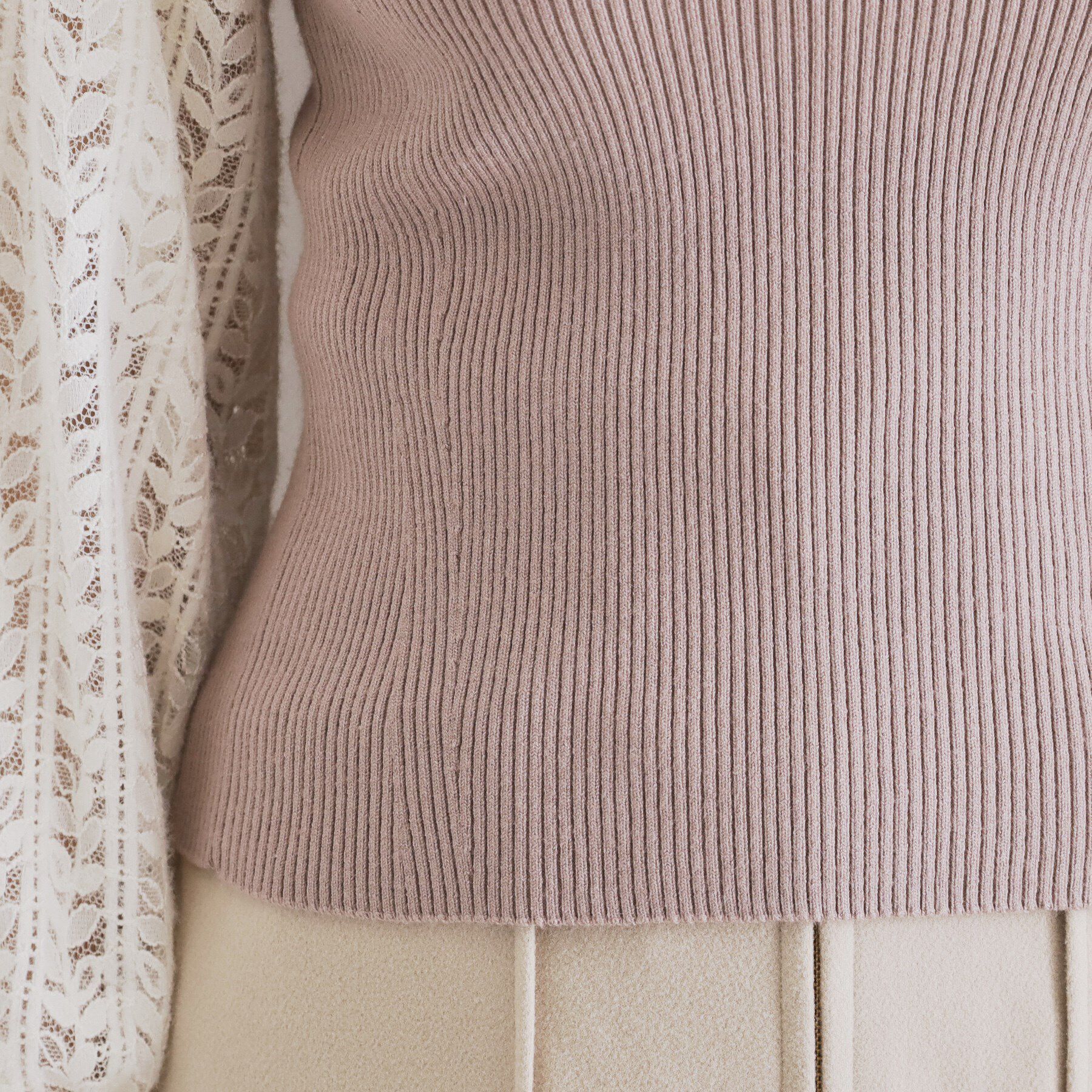 index「レースビスチェドッキングニット【洗える】」|Tシャツ・カットソー|