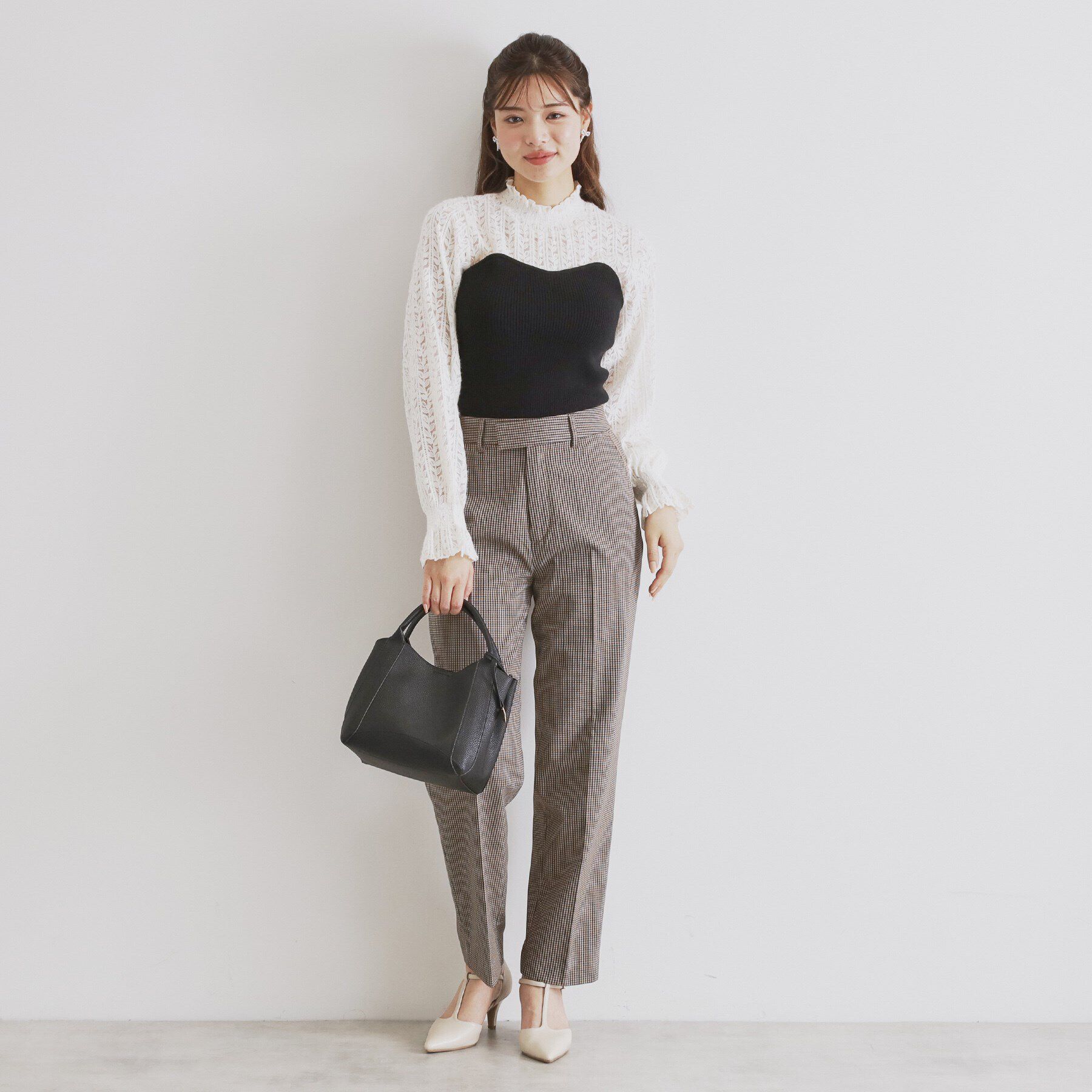 index「レースビスチェドッキングニット【洗える】」|Tシャツ・カットソー|