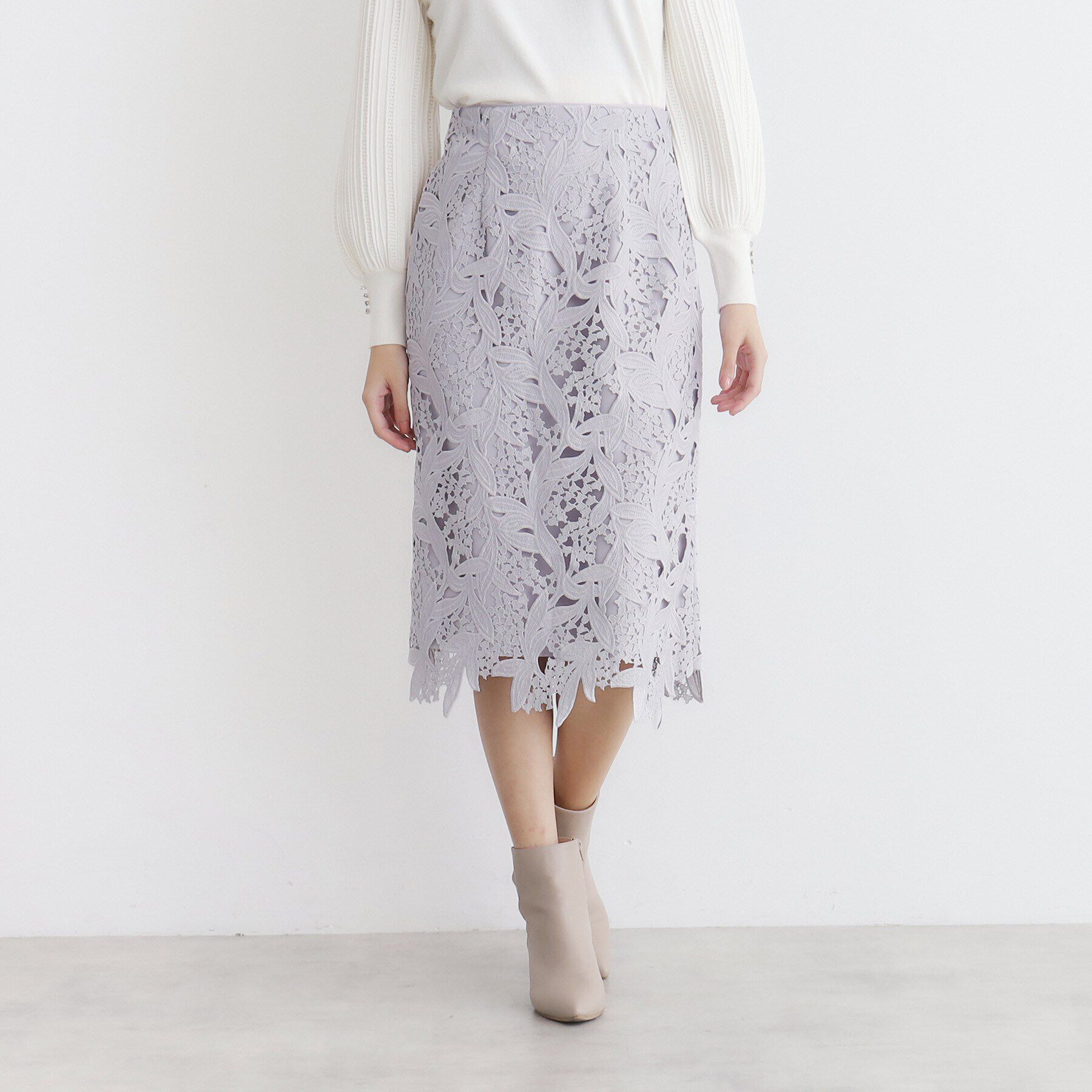 index「スズランレースタイトスカート【洗濯機洗い可】」|スカート|