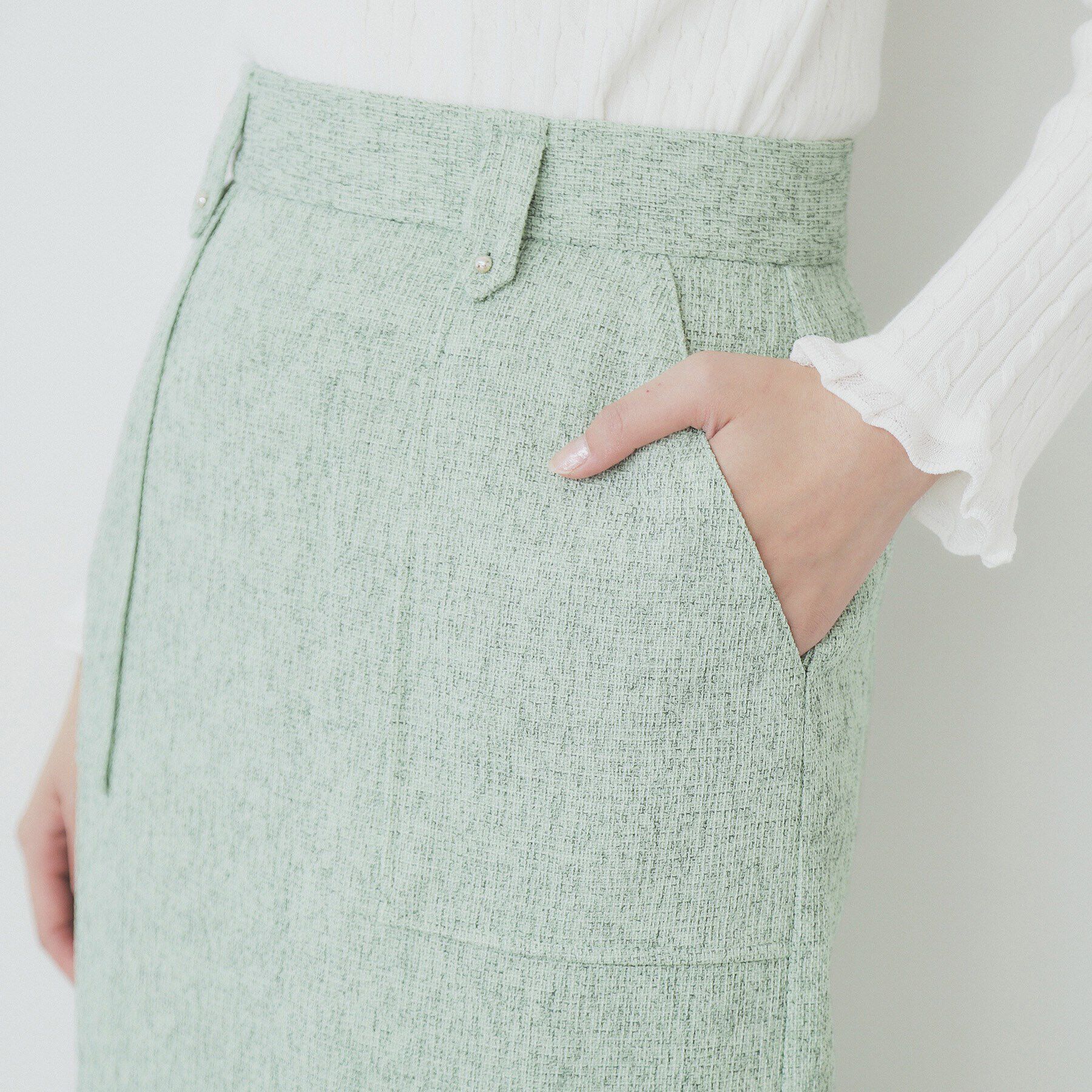 index「サマーツイードタイトスカート【洗濯機洗い可/イージーアイロン】」|スカート|