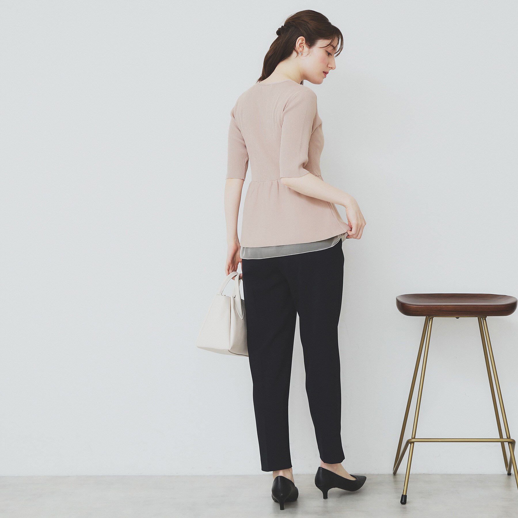 index「シアーレイヤードペプラムニット【洗濯機洗い可】」|ニット・セーター|