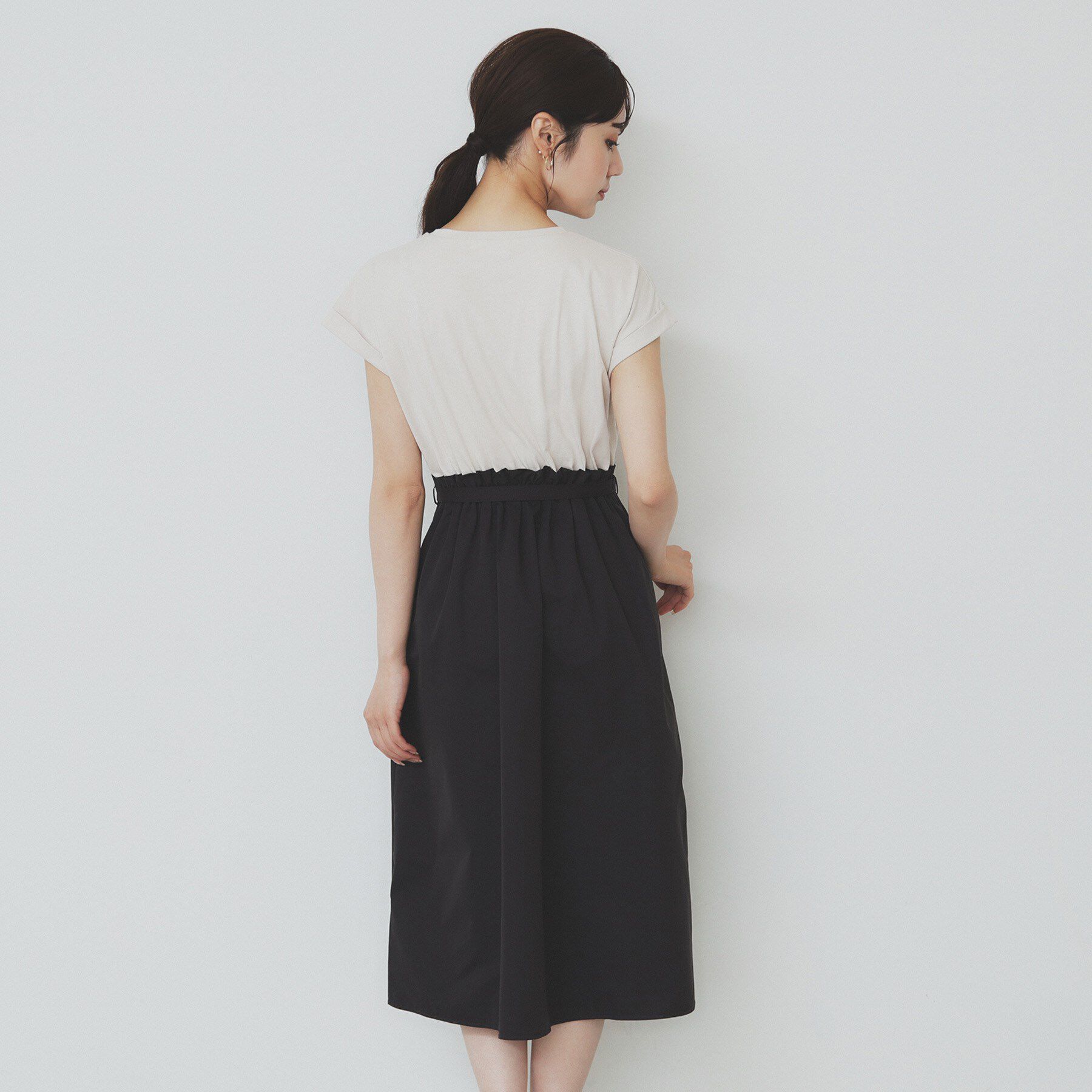 index「ドッキングフレアワンピース【洗濯機洗い可】」|ワンピース|