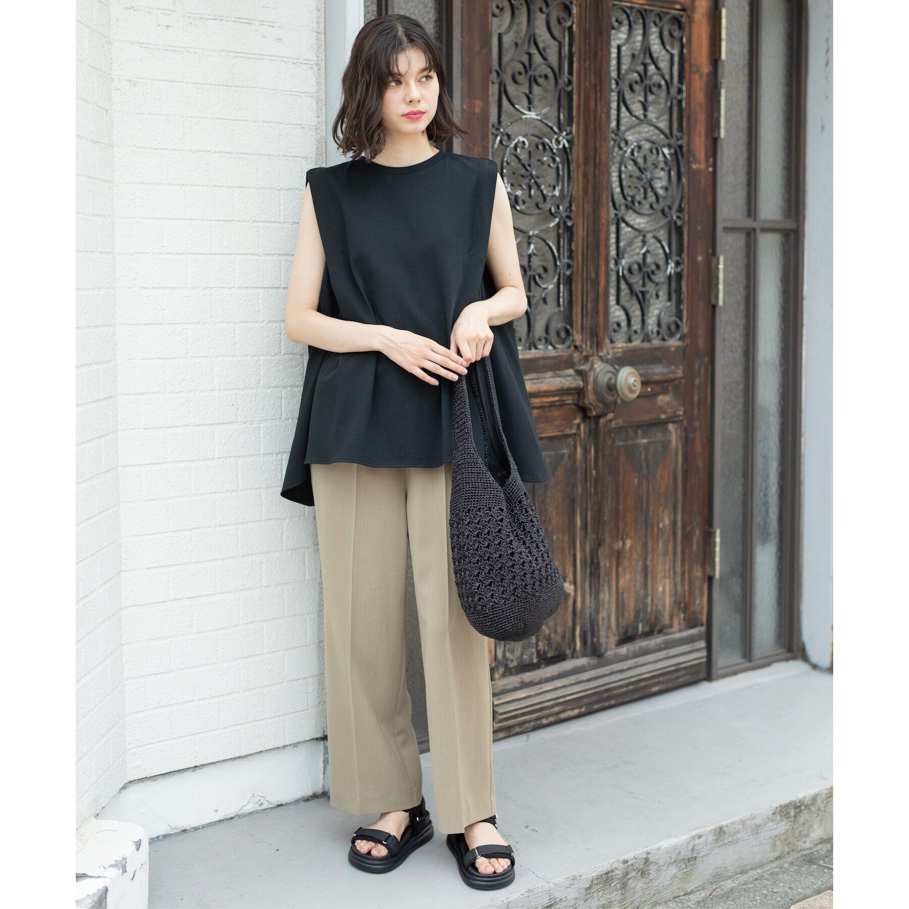 OPAQUE.CLIP「≪SS-LLsize≫ ストレッチ美脚イージーワイドパンツ/セットアップ対応【防シワ/抗ピル/洗濯機」|その他|