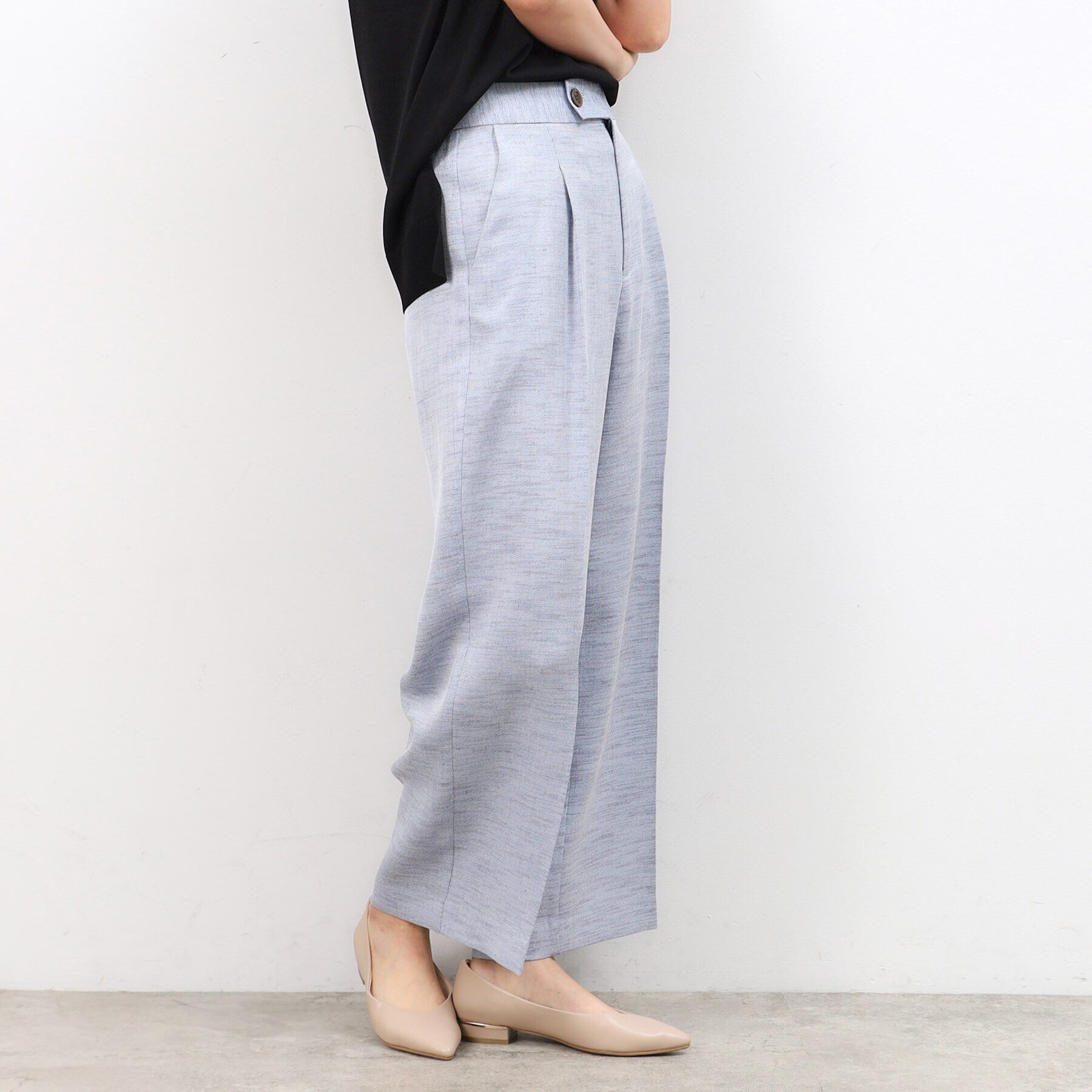 OPAQUE.CLIP「メランジワイドストレートパンツ【洗濯機洗い可】」|その他|