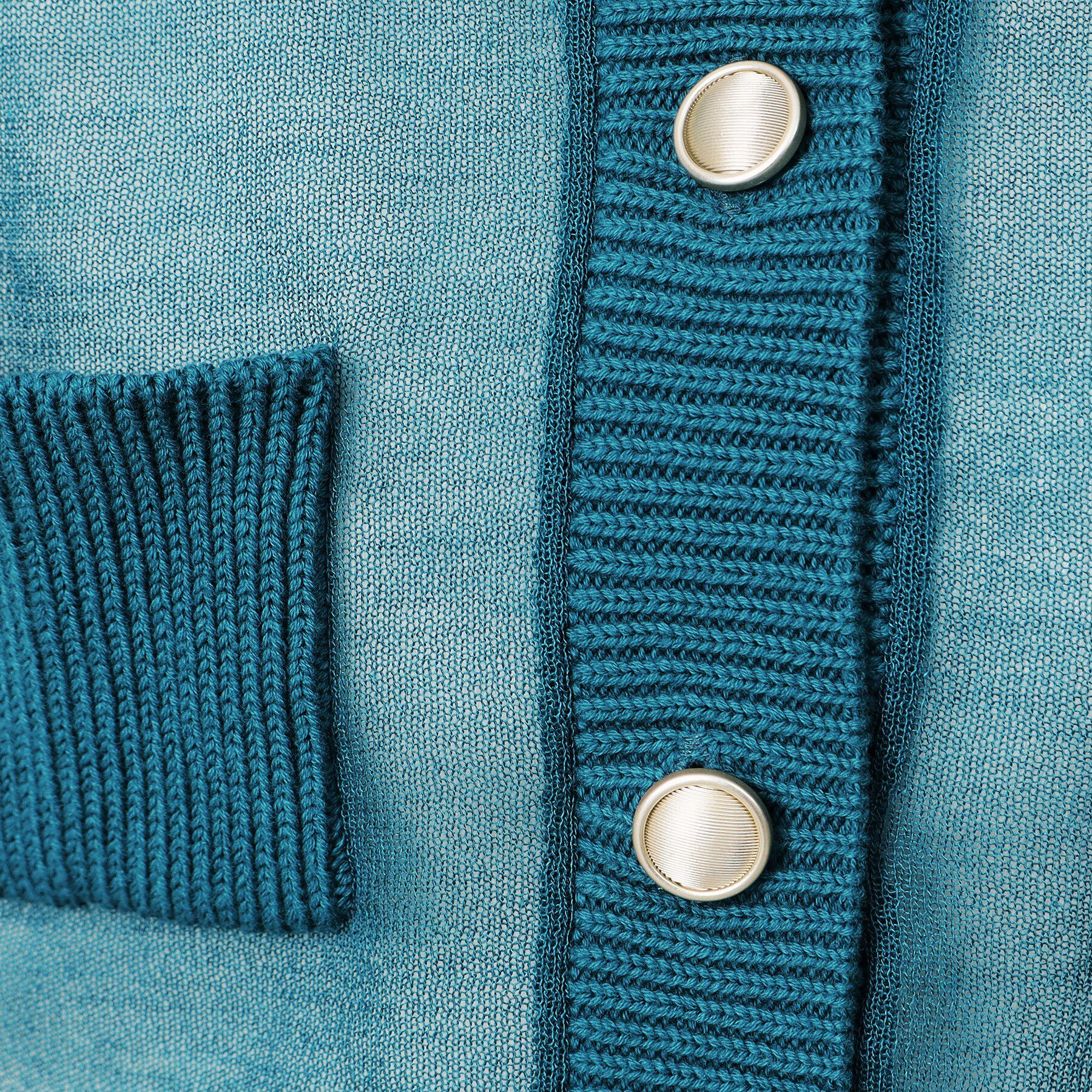 OPAQUE.CLIP「金ボタンシアーニットカーディガン【洗濯機洗い可】」|カーディガン|