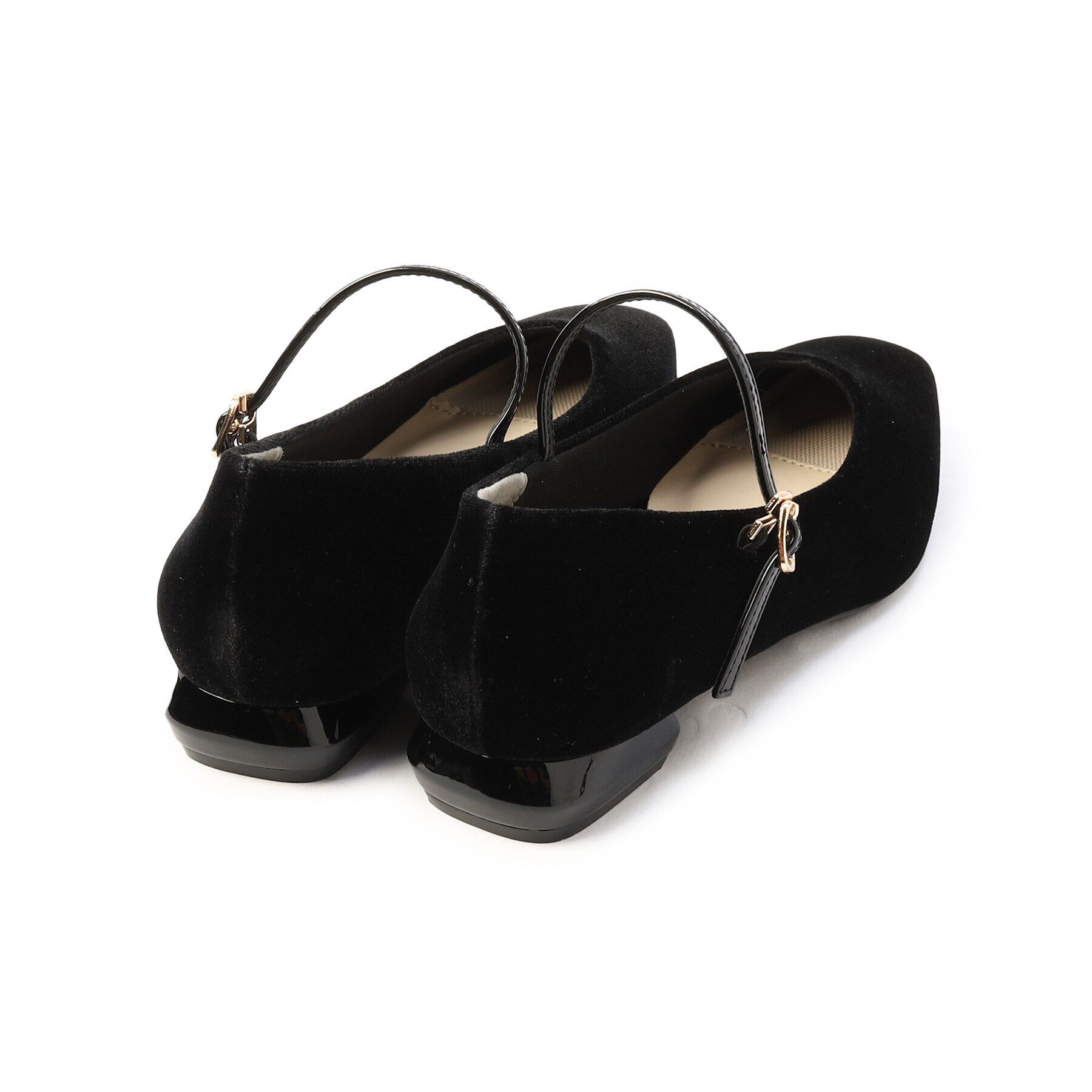 OPAQUE.CLIP「【抗菌防臭加工／長さ調整可能】ベロアメリージェーン」|パンプス|